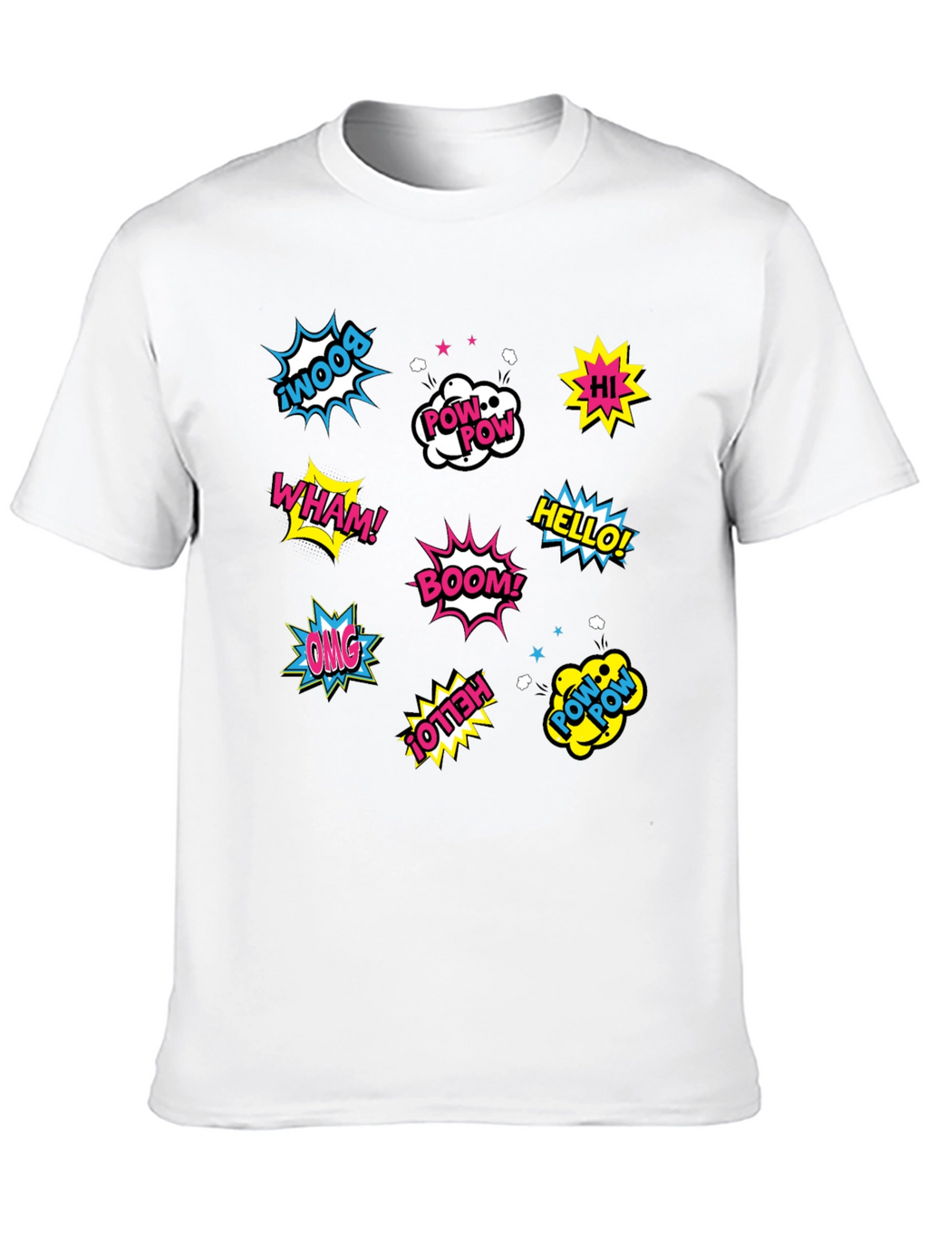 Comic Book Pop Art Black T-Shirt