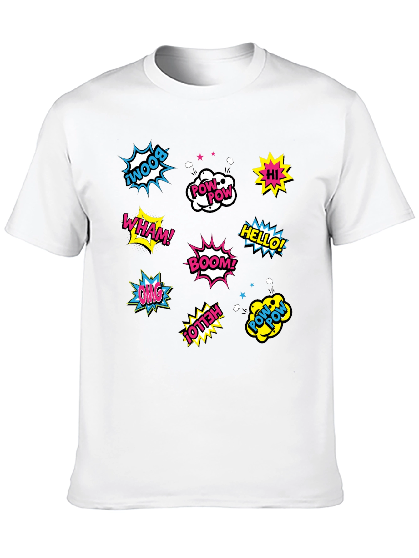 Comic Book Pop Art Black T-Shirt