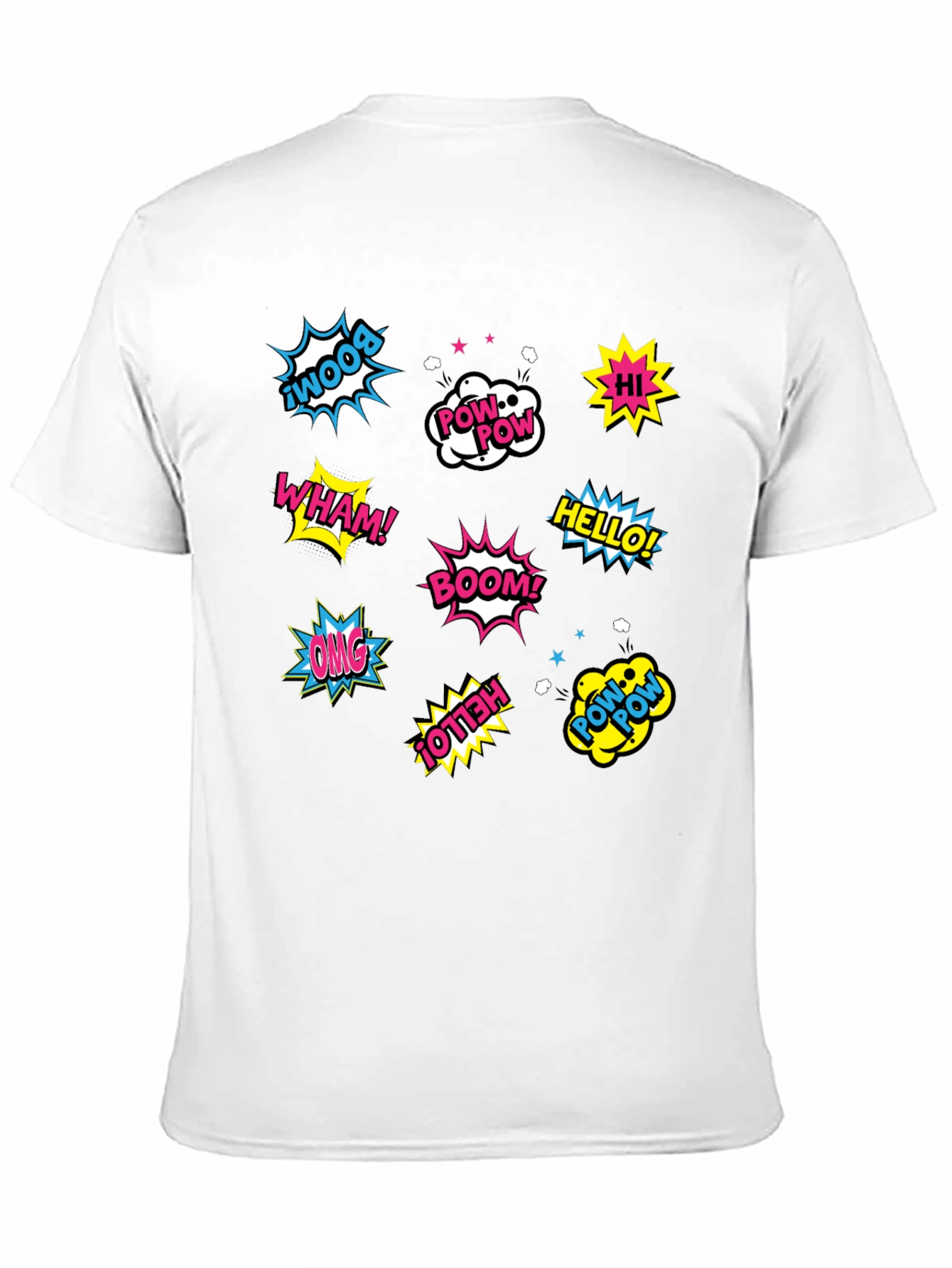Comic Book Pop Art Black T-Shirt