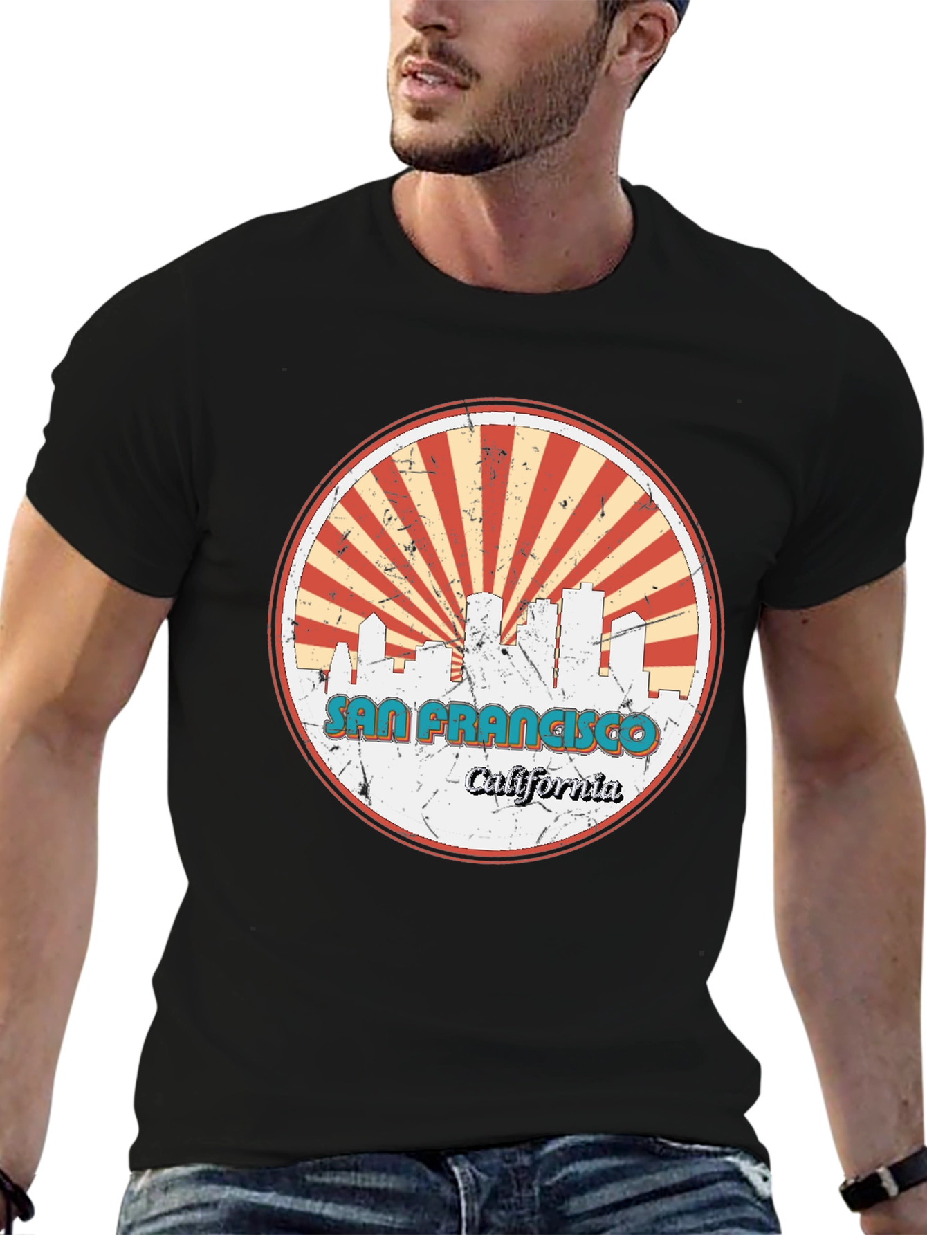 San Francisco Skyline Graphic Tee - Retro Style