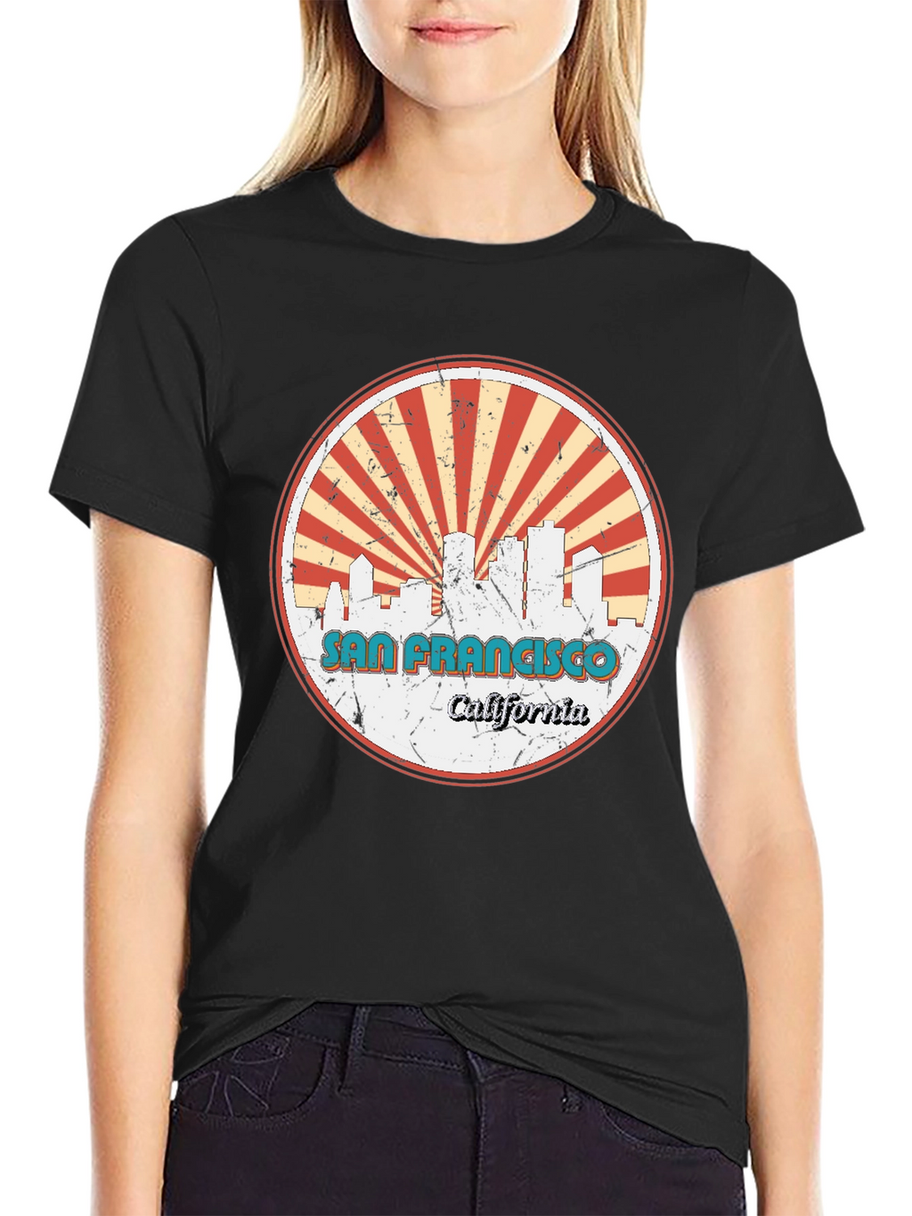 San Francisco Skyline Graphic Tee - Retro Style