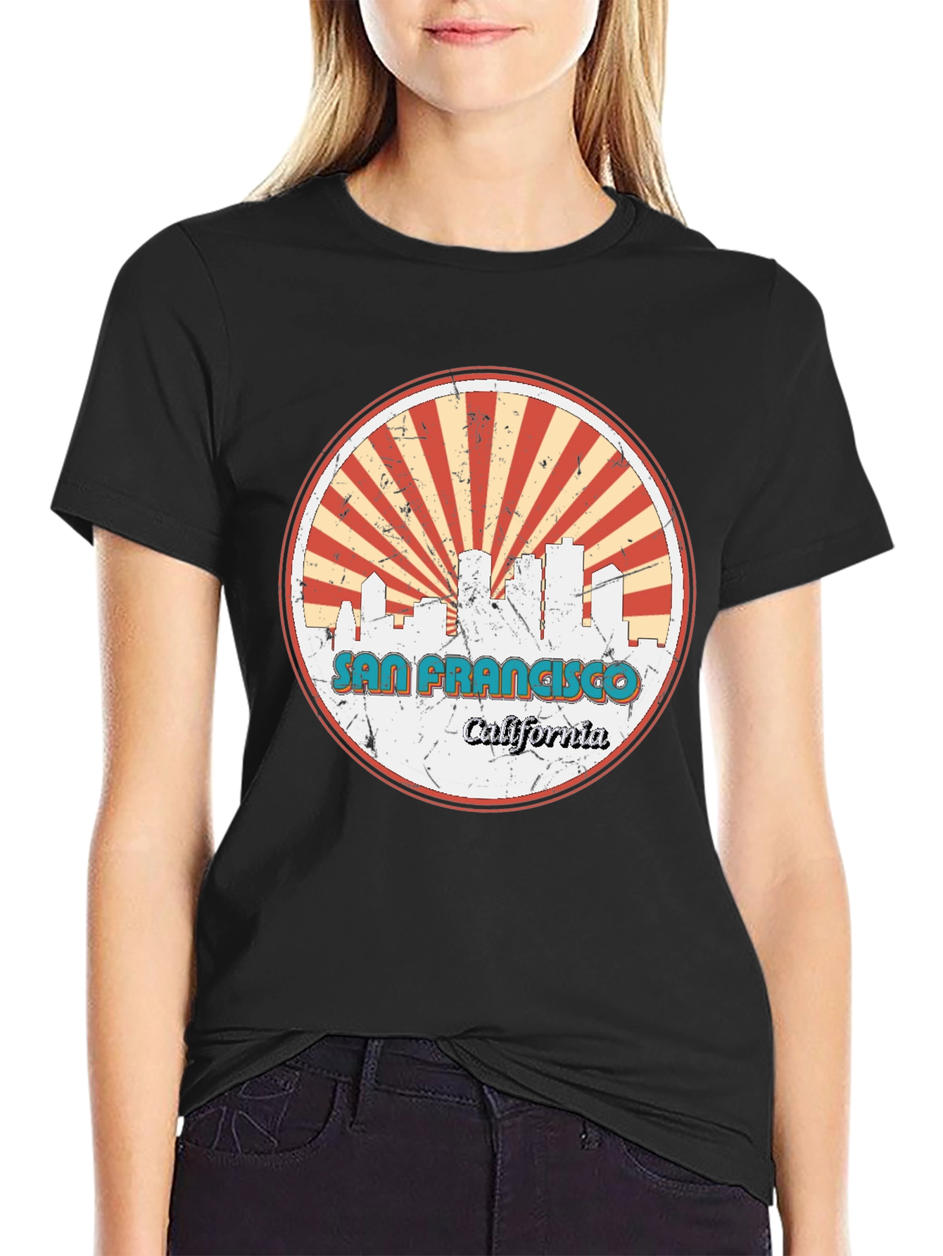 San Francisco Skyline Graphic Tee - Retro Style