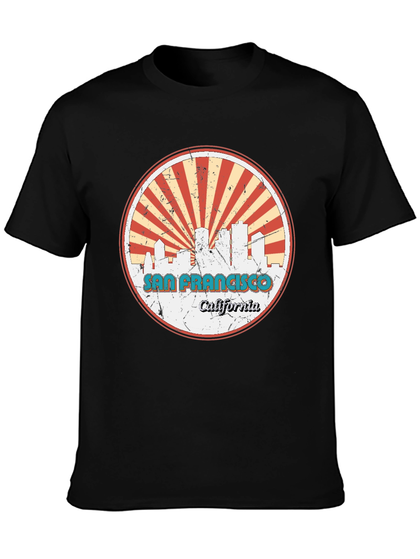 San Francisco Skyline Graphic Tee - Retro Style