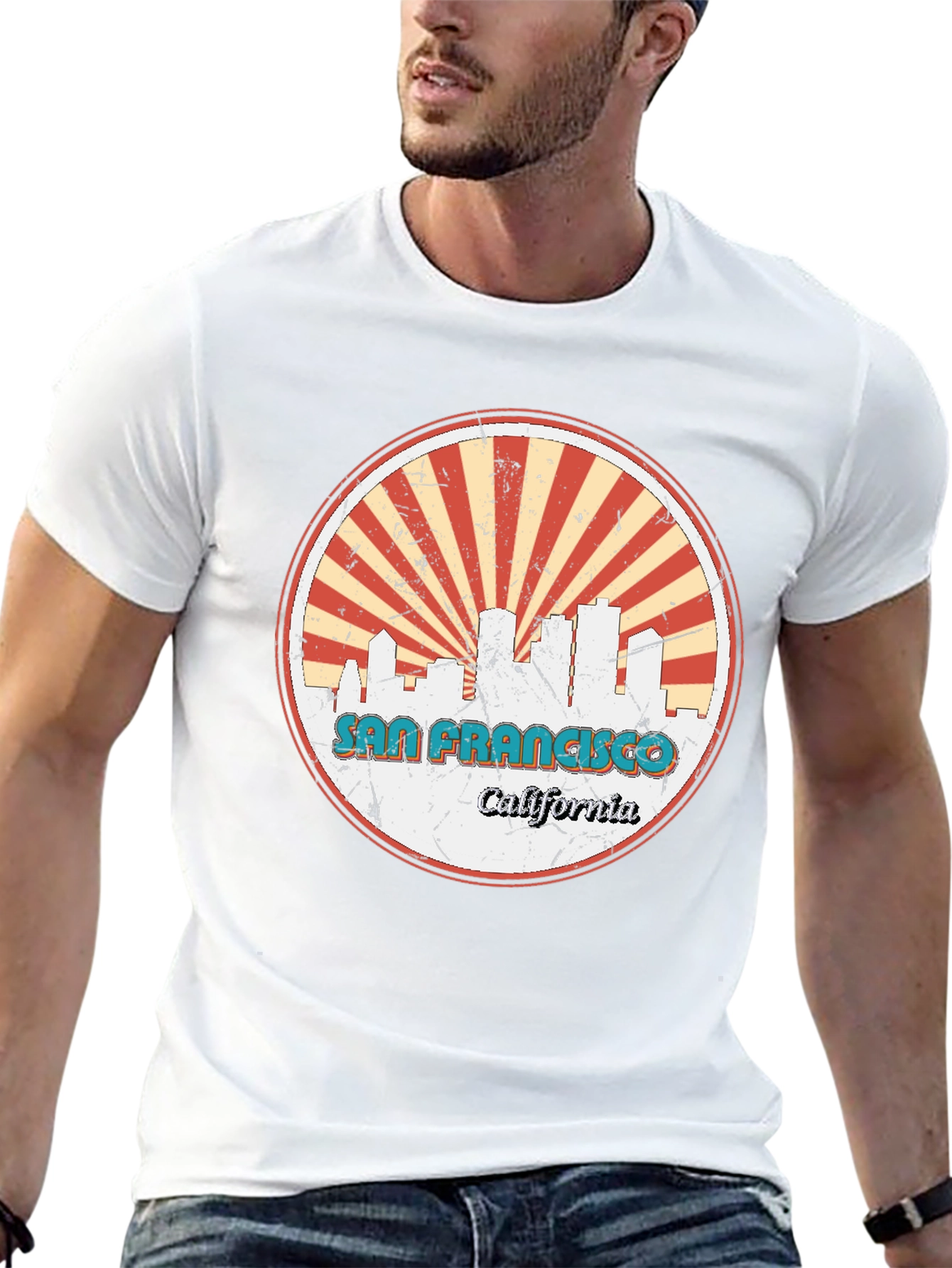 San Francisco Skyline Graphic Tee - Retro Style