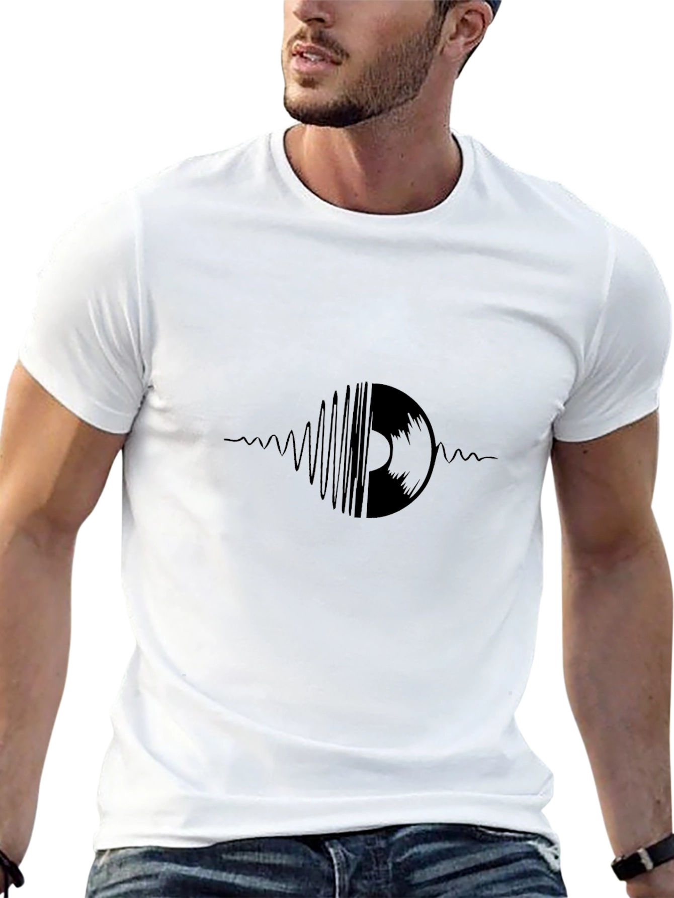 Vinyl Record Wave Black T-Shirt