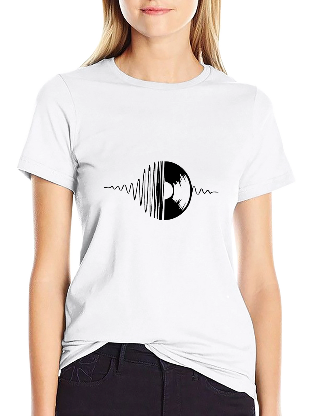 Vinyl Record Wave Black T-Shirt