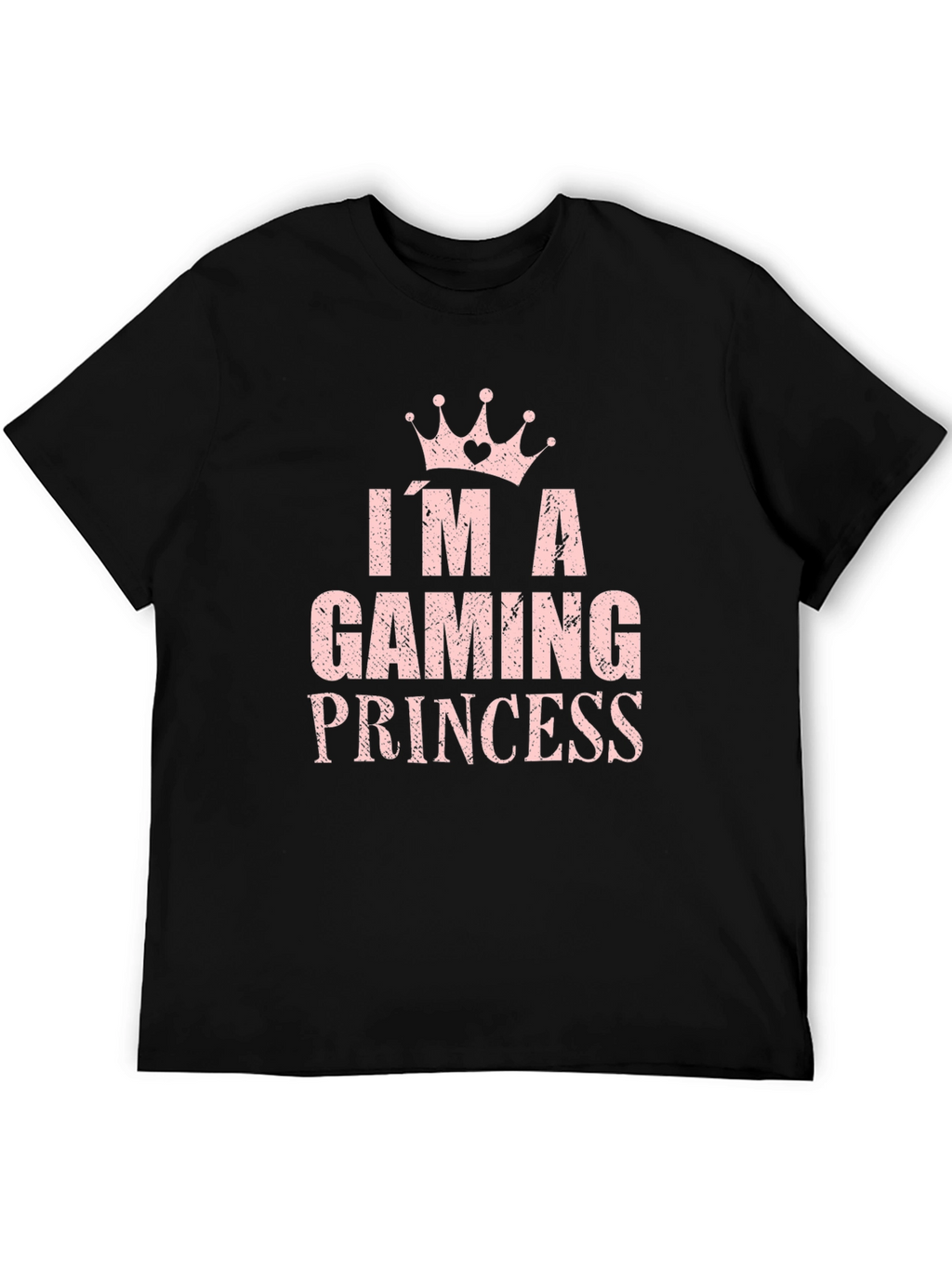 Im A Gaming Princess T-Shirt Crown Black Cotton Tee