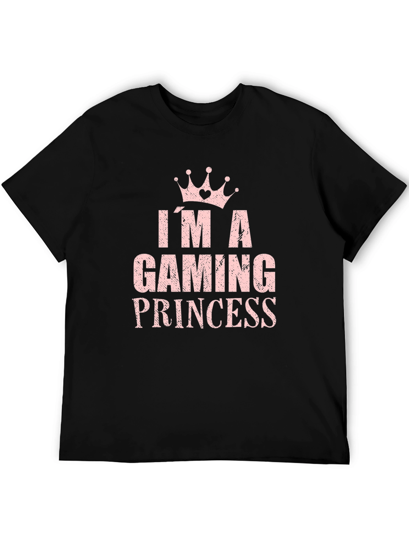 Im A Gaming Princess T-Shirt Crown Black Cotton Tee