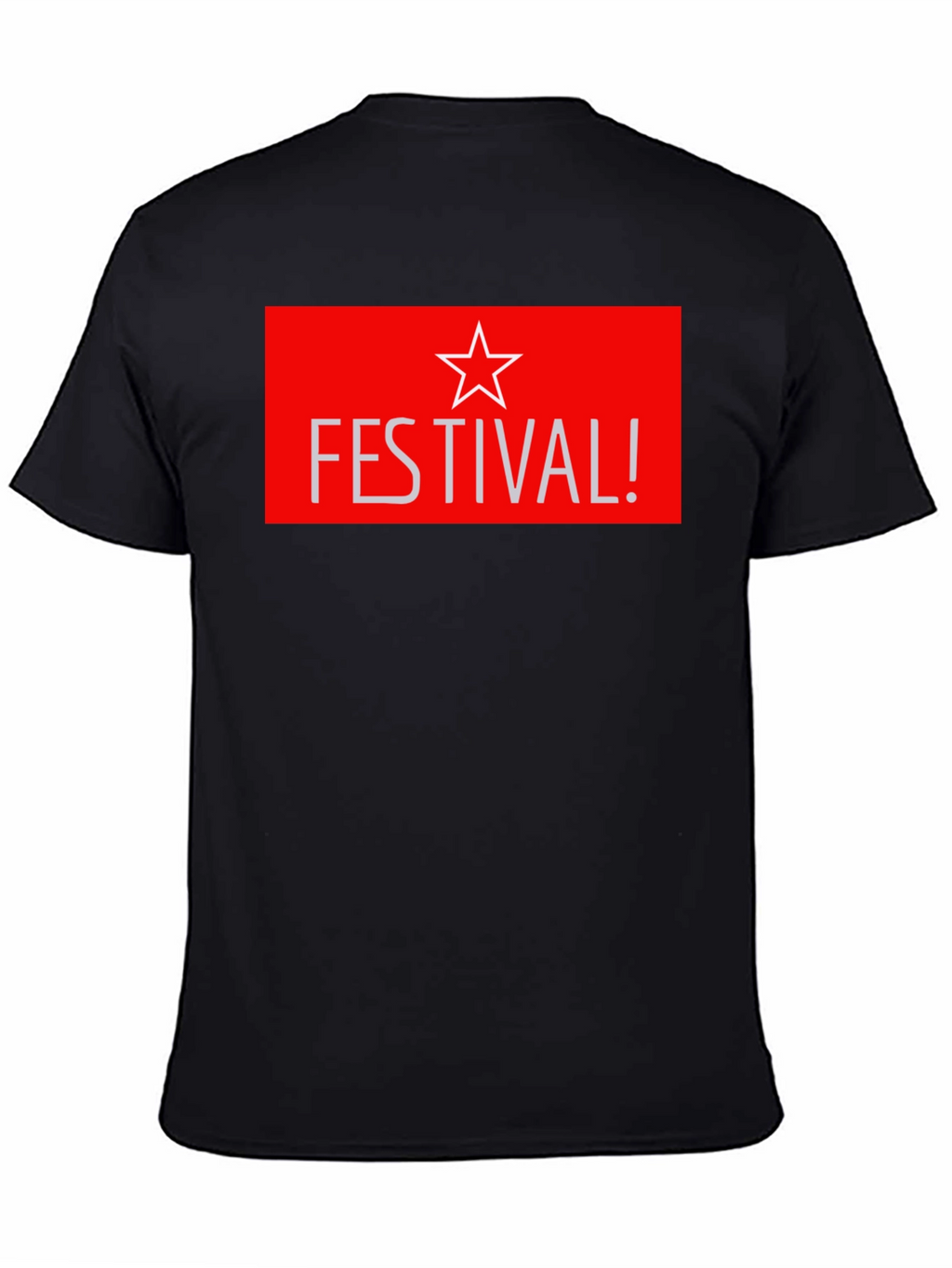 Festival Star Graphic T-Shirt - Stylish Black Tee