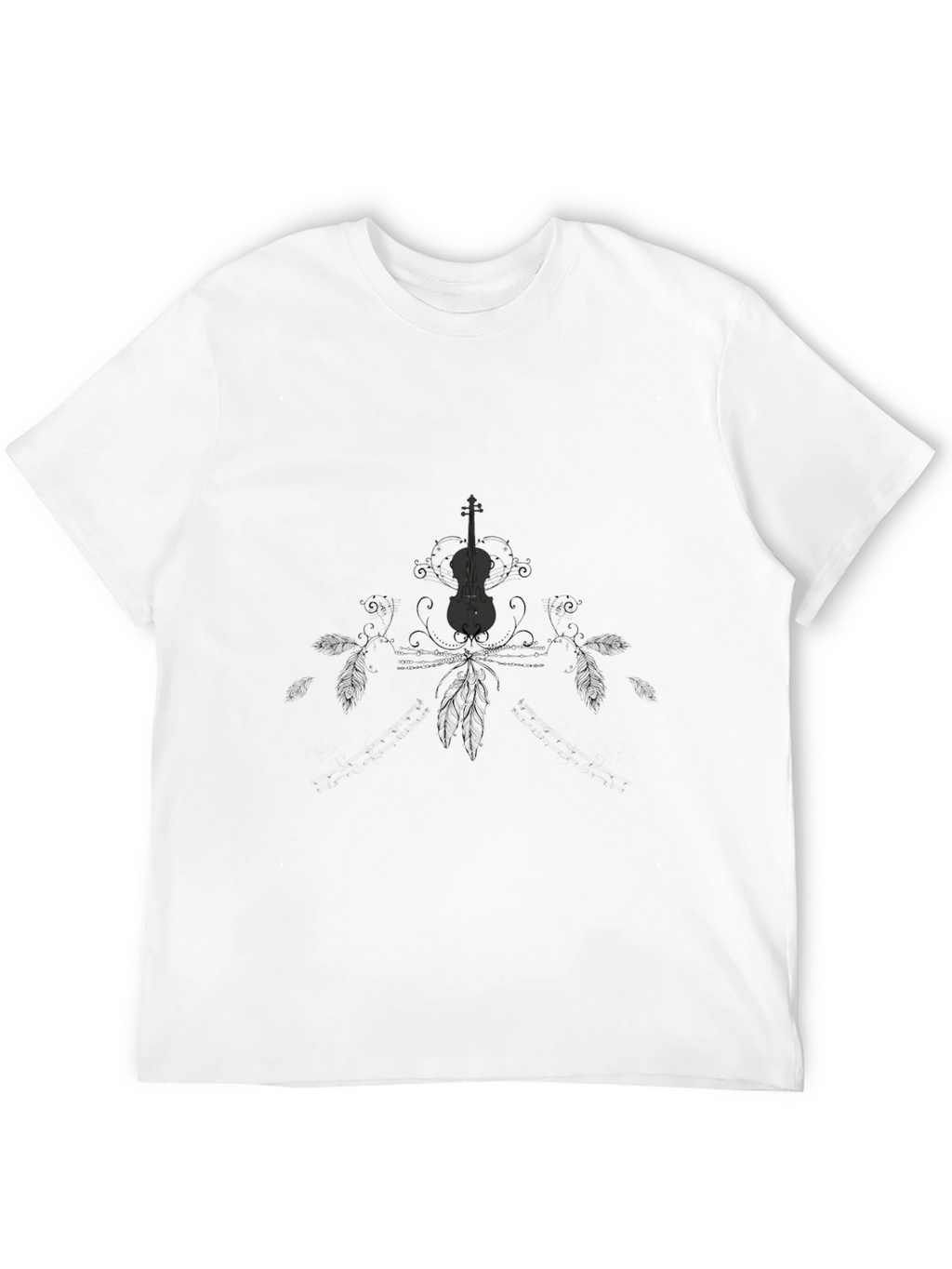 Violin Graphic Tee - Dark Style