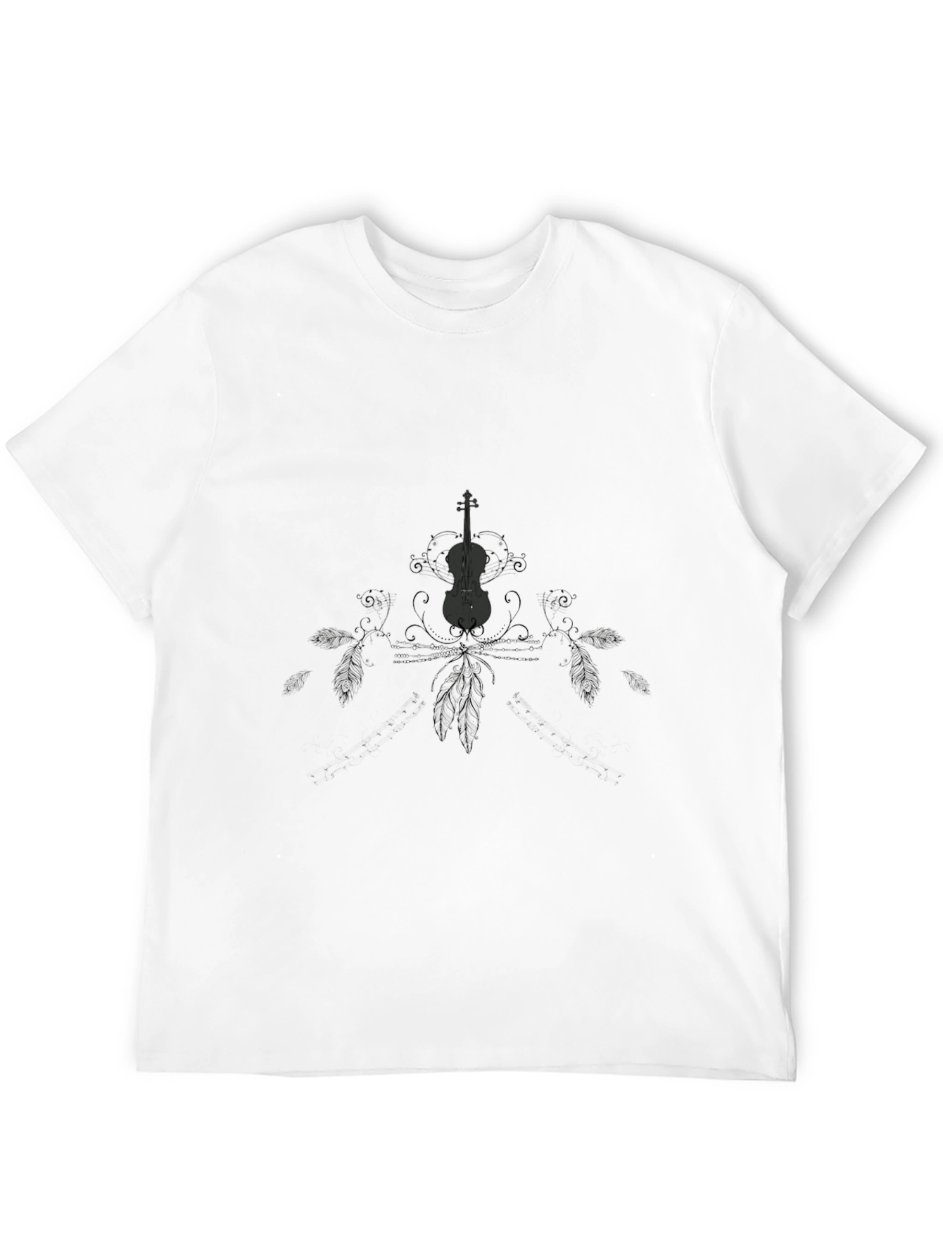 Violin Graphic Tee - Dark Style