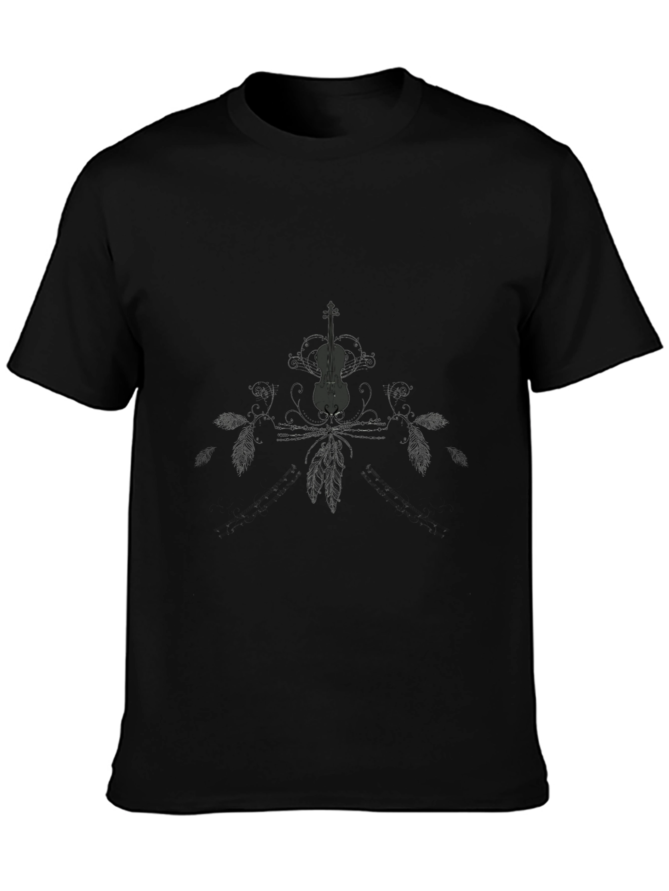 Violin Graphic Tee - Dark Style