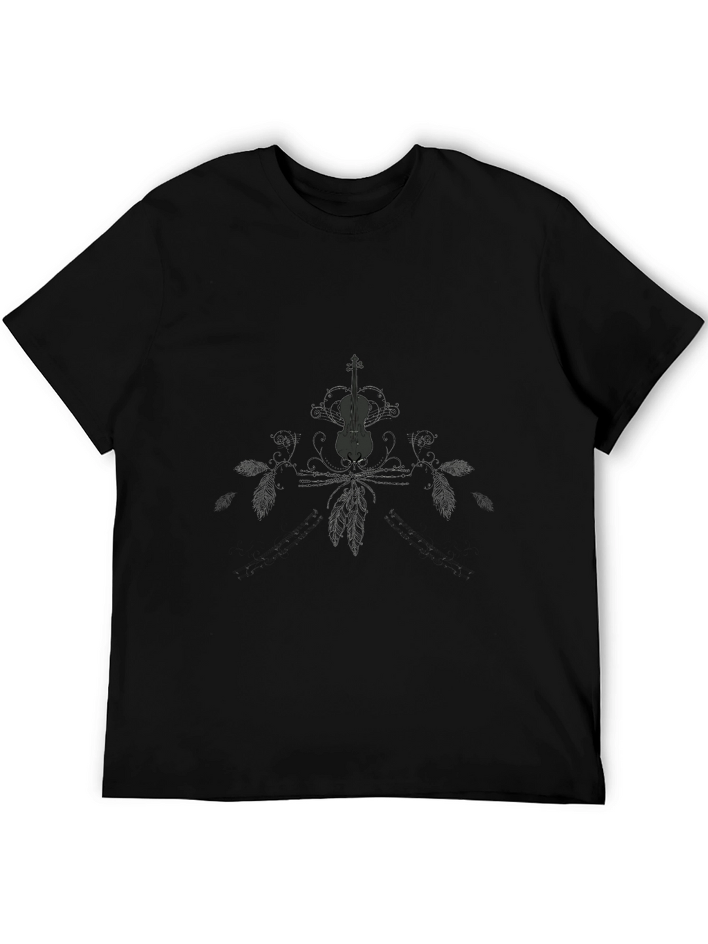 Violin Graphic Tee - Dark Style