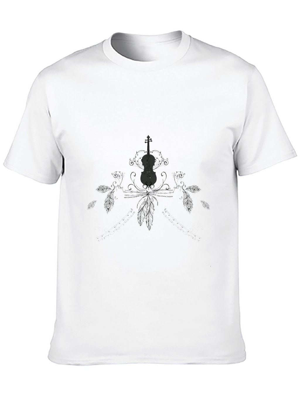 Violin Graphic Tee - Dark Style