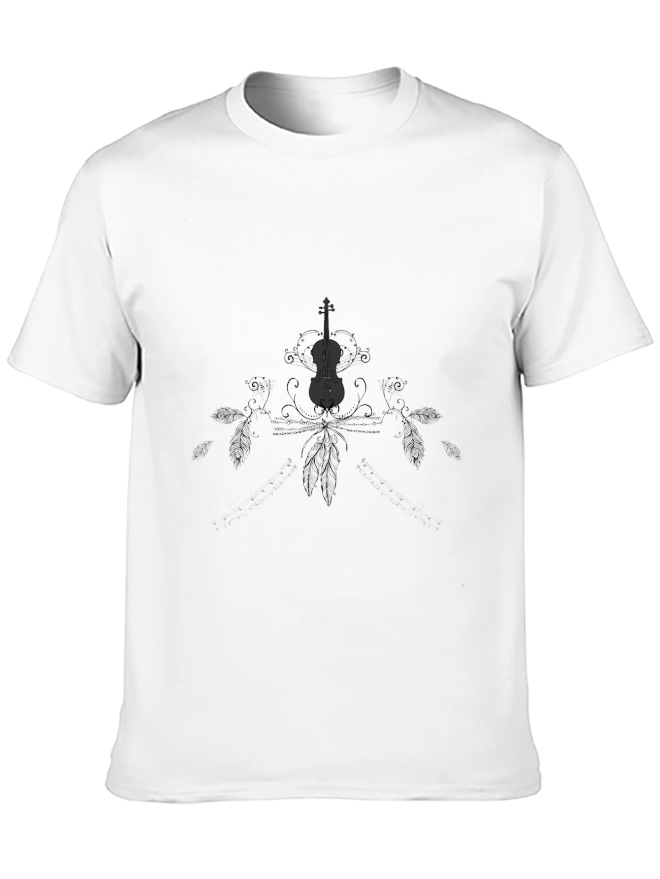 Violin Graphic Tee - Dark Style