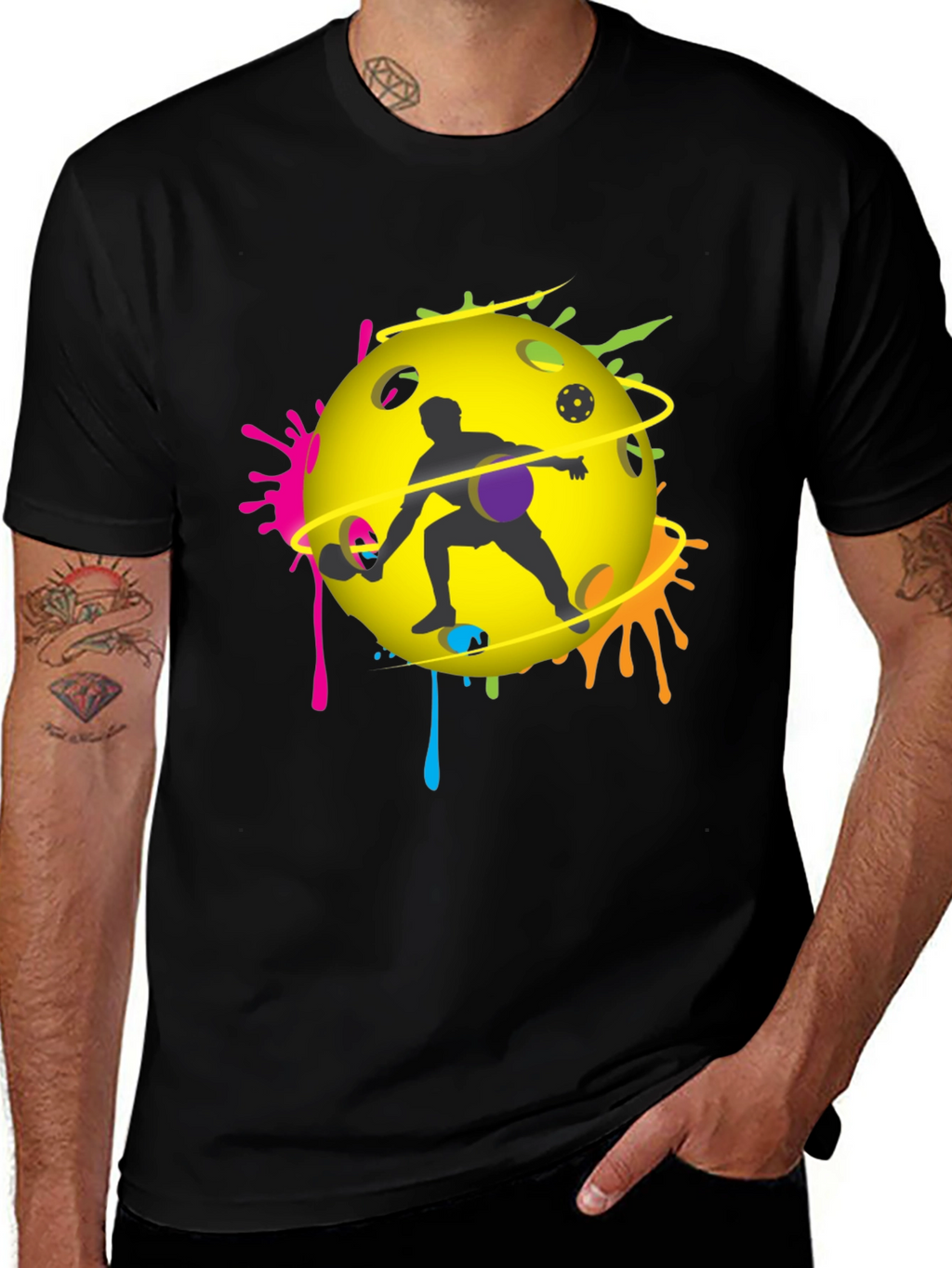 Pickleball Player Graphic T-Shirt - Unique Design