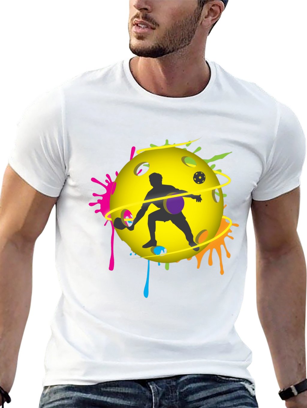 Pickleball Player Graphic T-Shirt - Unique Design