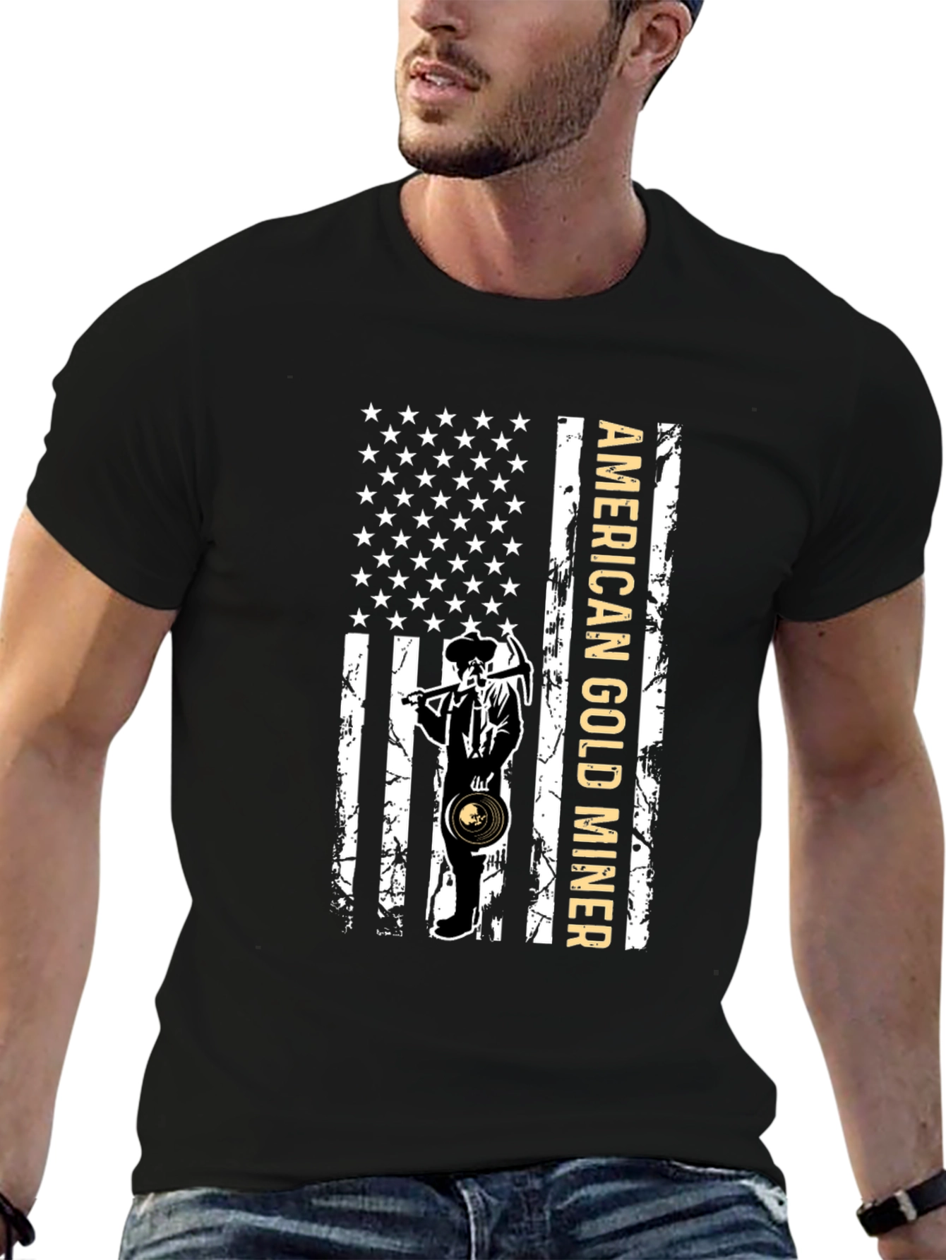 American Gold Miner Flag T-Shirt