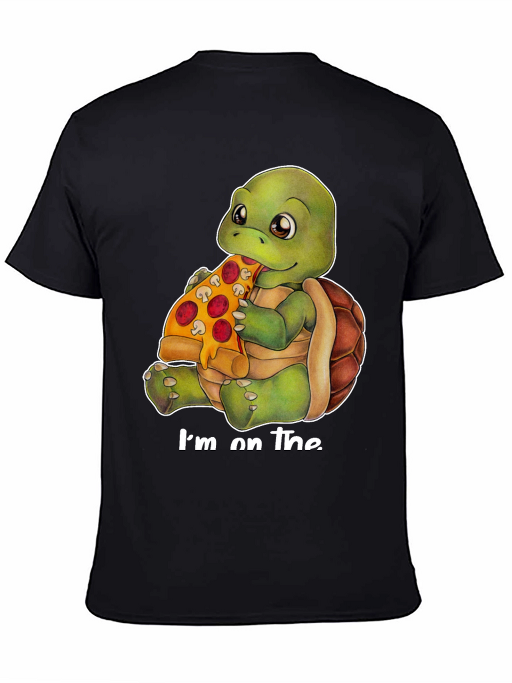 Turtle Pizza Black T-Shirt