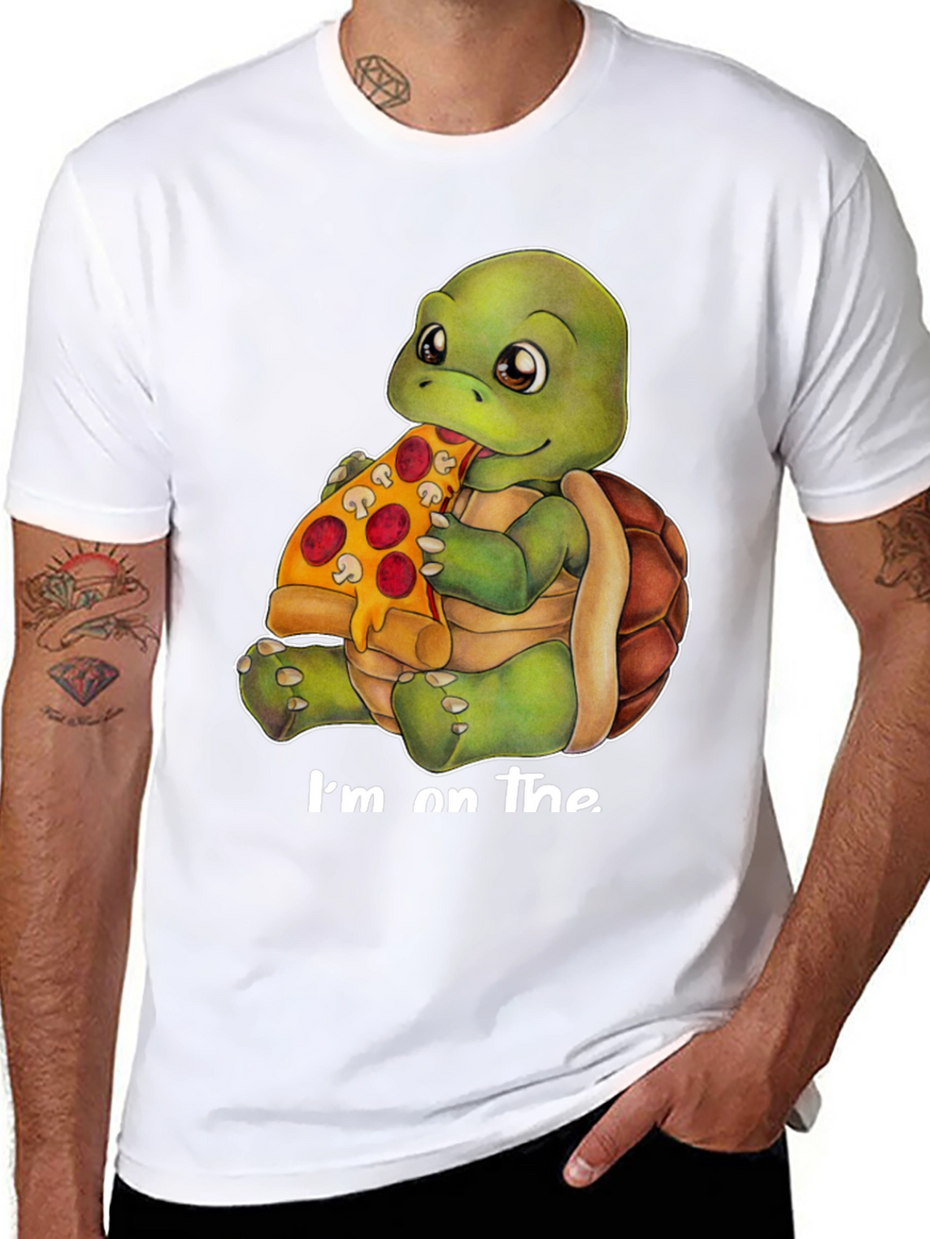 Turtle Pizza Black T-Shirt