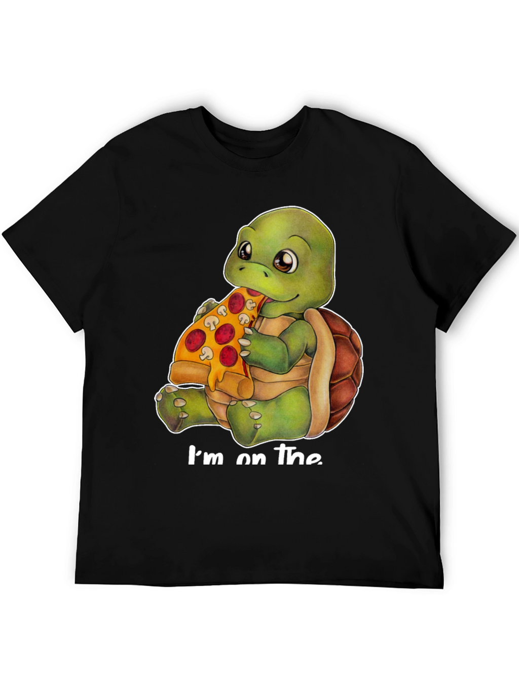 Turtle Pizza Black T-Shirt