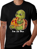 Turtle Pizza Black T-Shirt