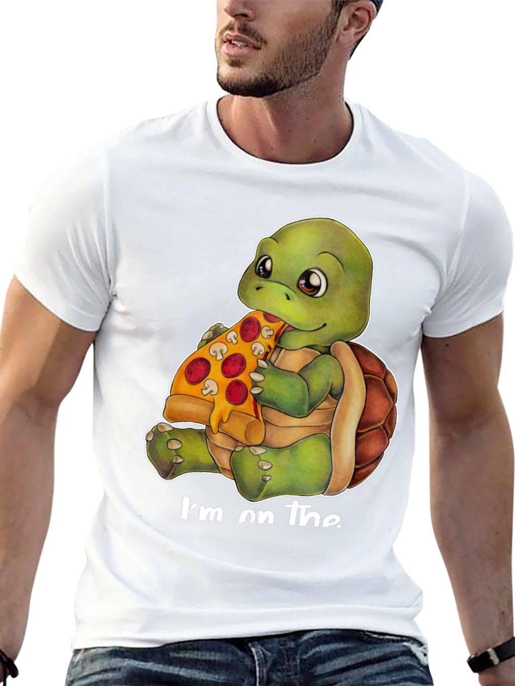 Turtle Pizza Black T-Shirt