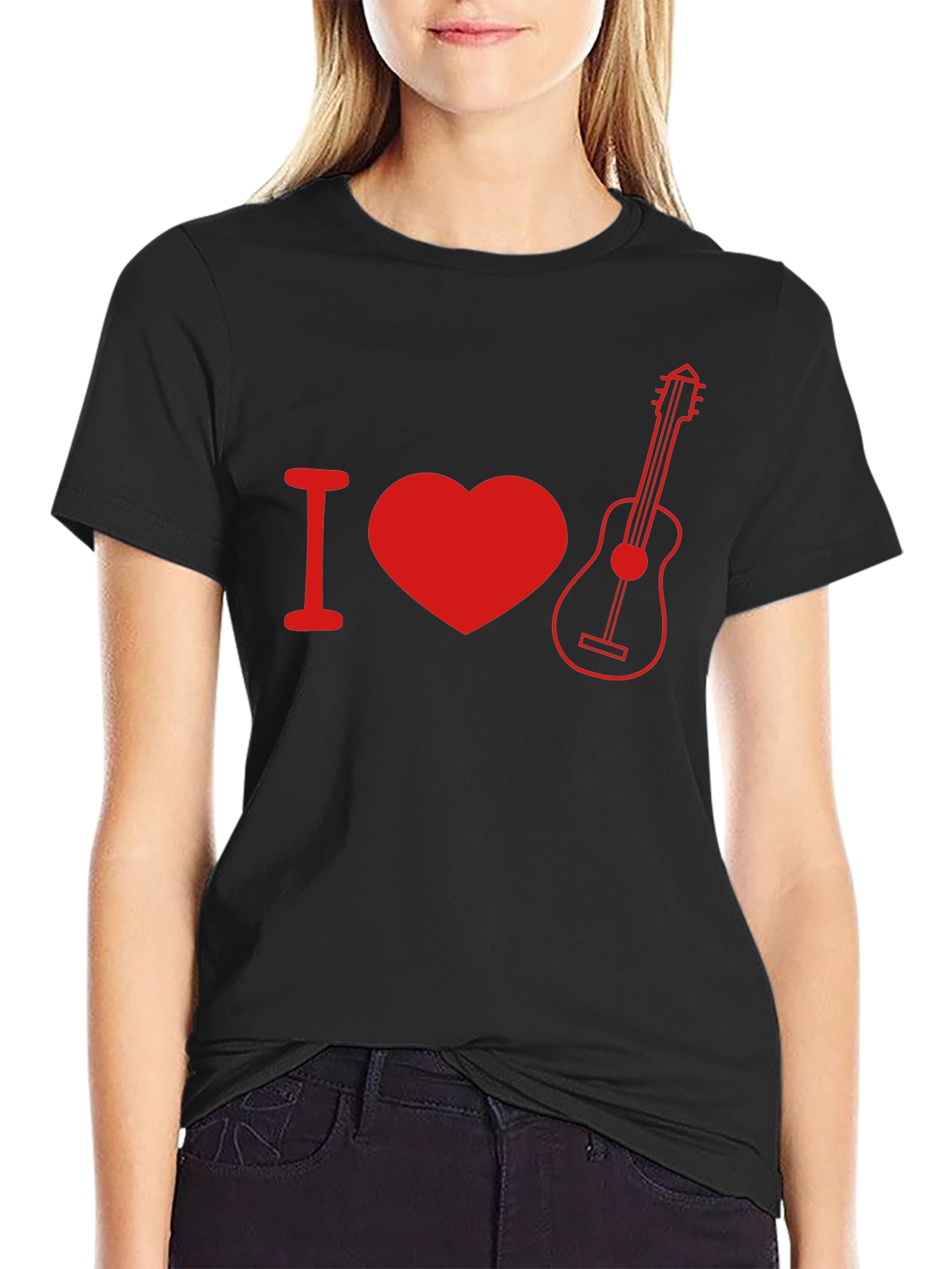 I Heart Guitar Graphic Tee - Music Lover T-Shirt