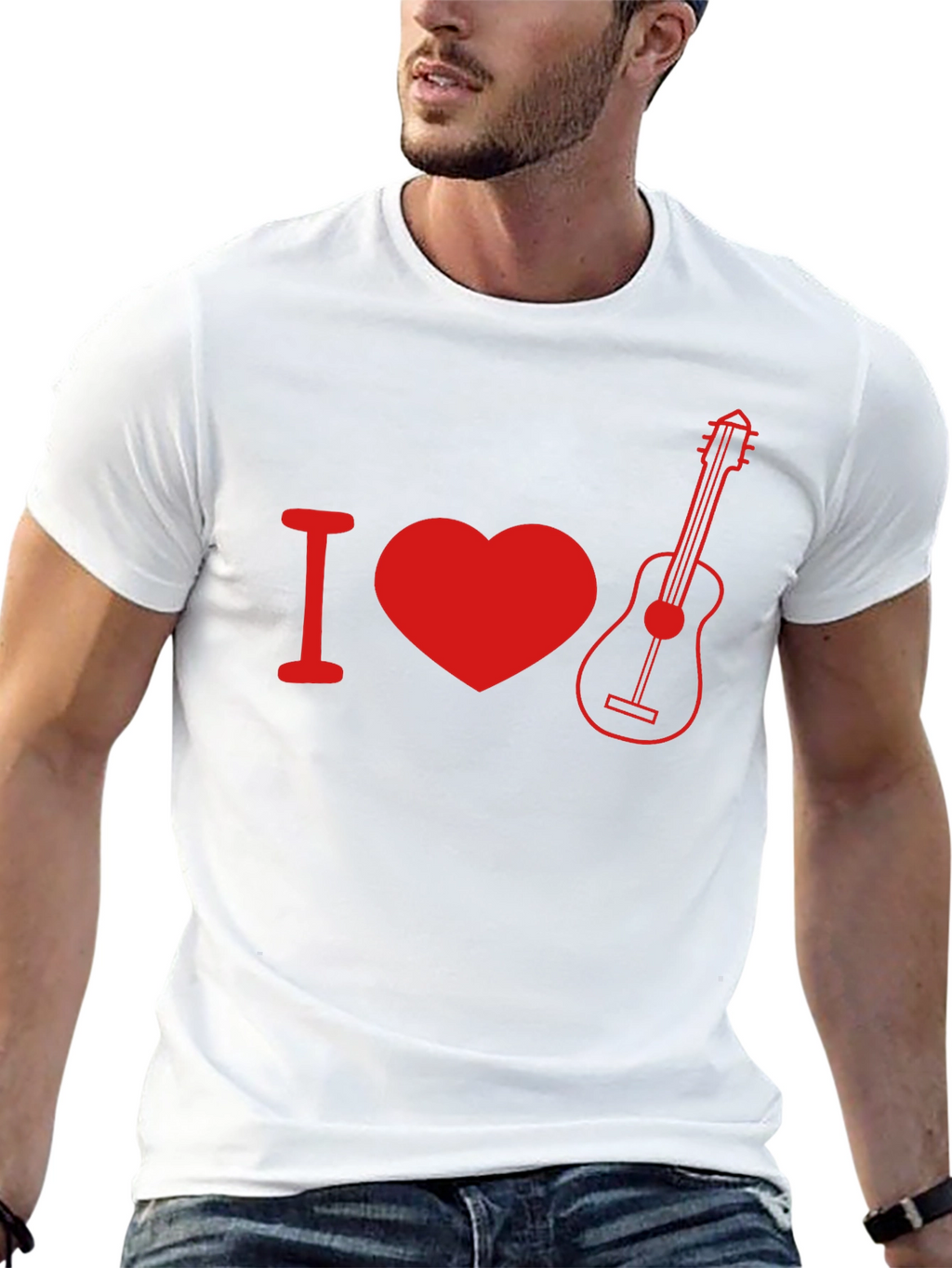I Heart Guitar Graphic Tee - Music Lover T-Shirt