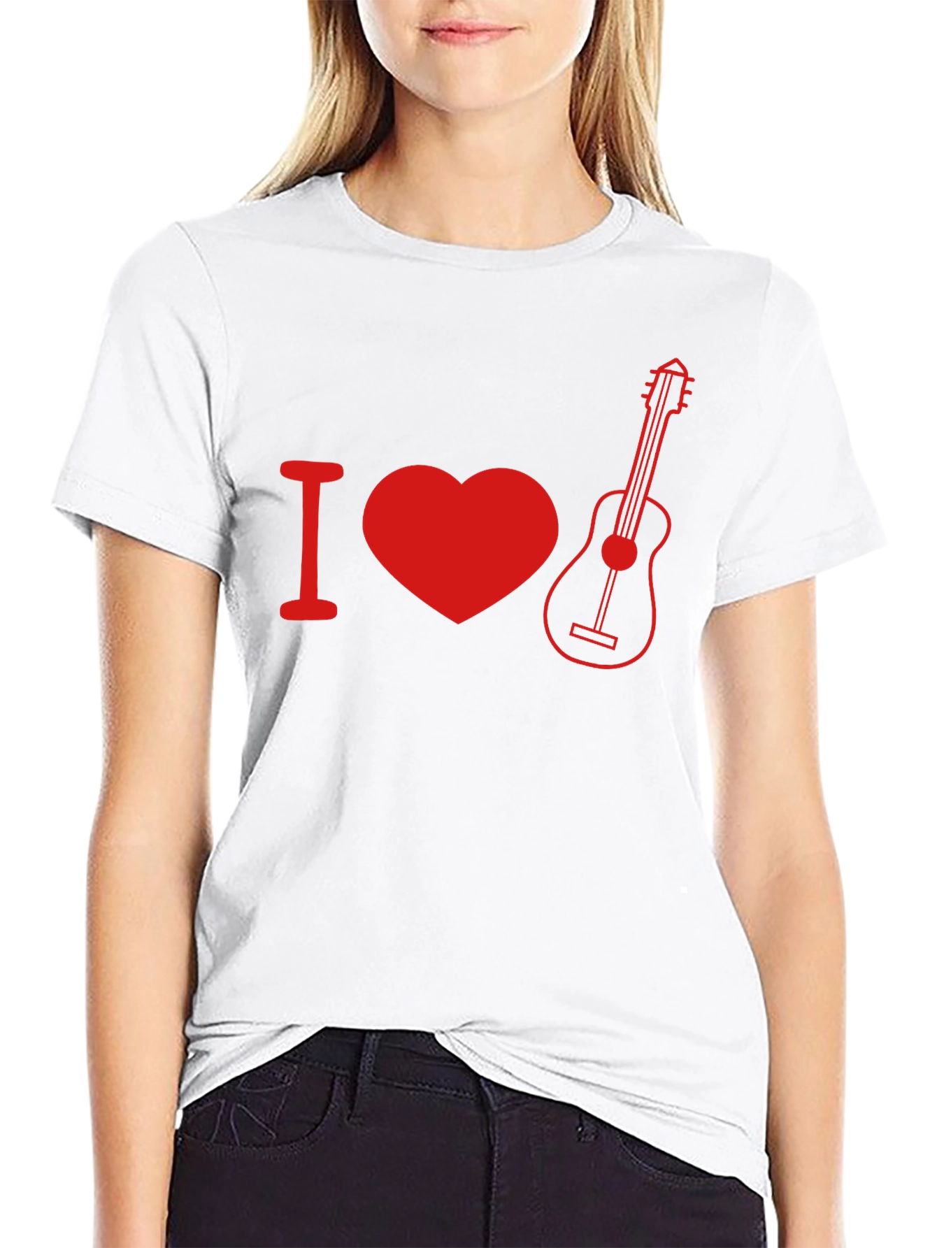 I Heart Guitar Graphic Tee - Music Lover T-Shirt