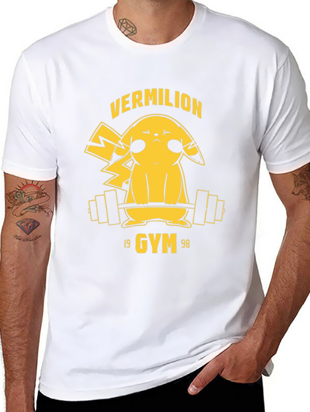 Vermilion Gym Pikachu Black T-Shirt