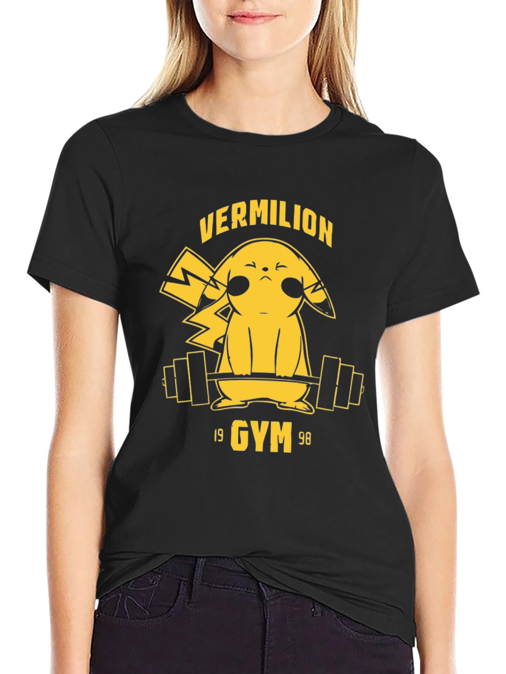 Vermilion Gym Pikachu Black T-Shirt