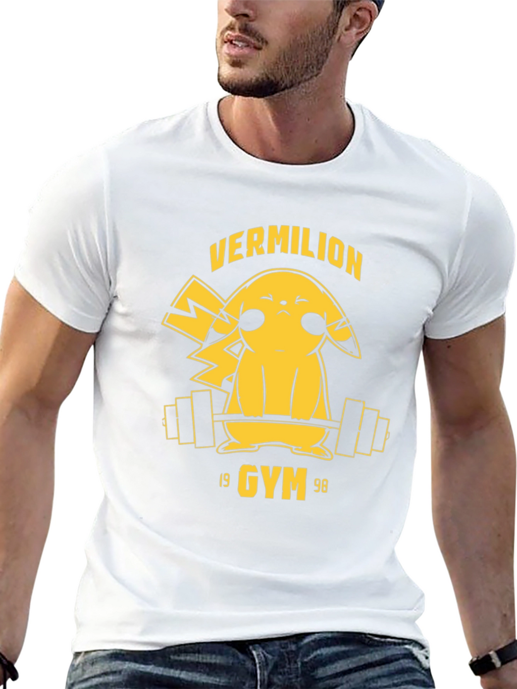 Vermilion Gym Pikachu Black T-Shirt