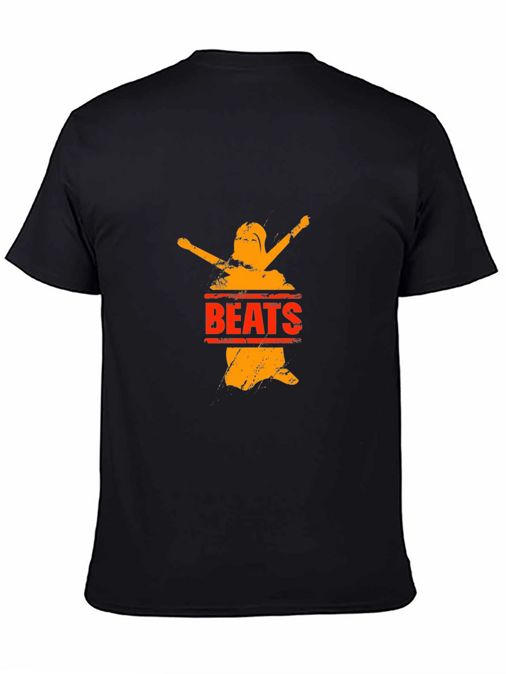 Black Graphic T-Shirt - Beats Design