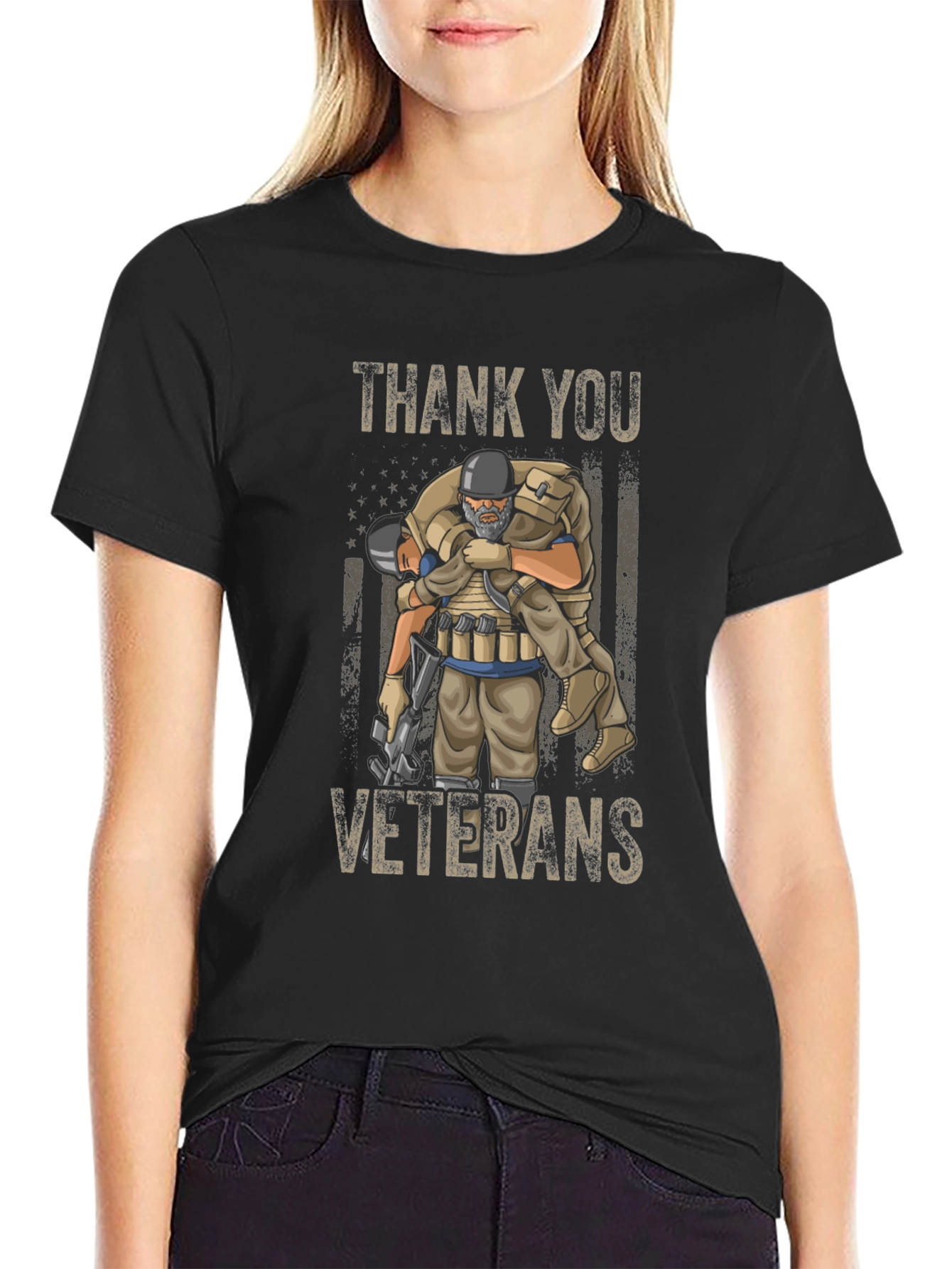 Thank You Veterans Graphic T-Shirt