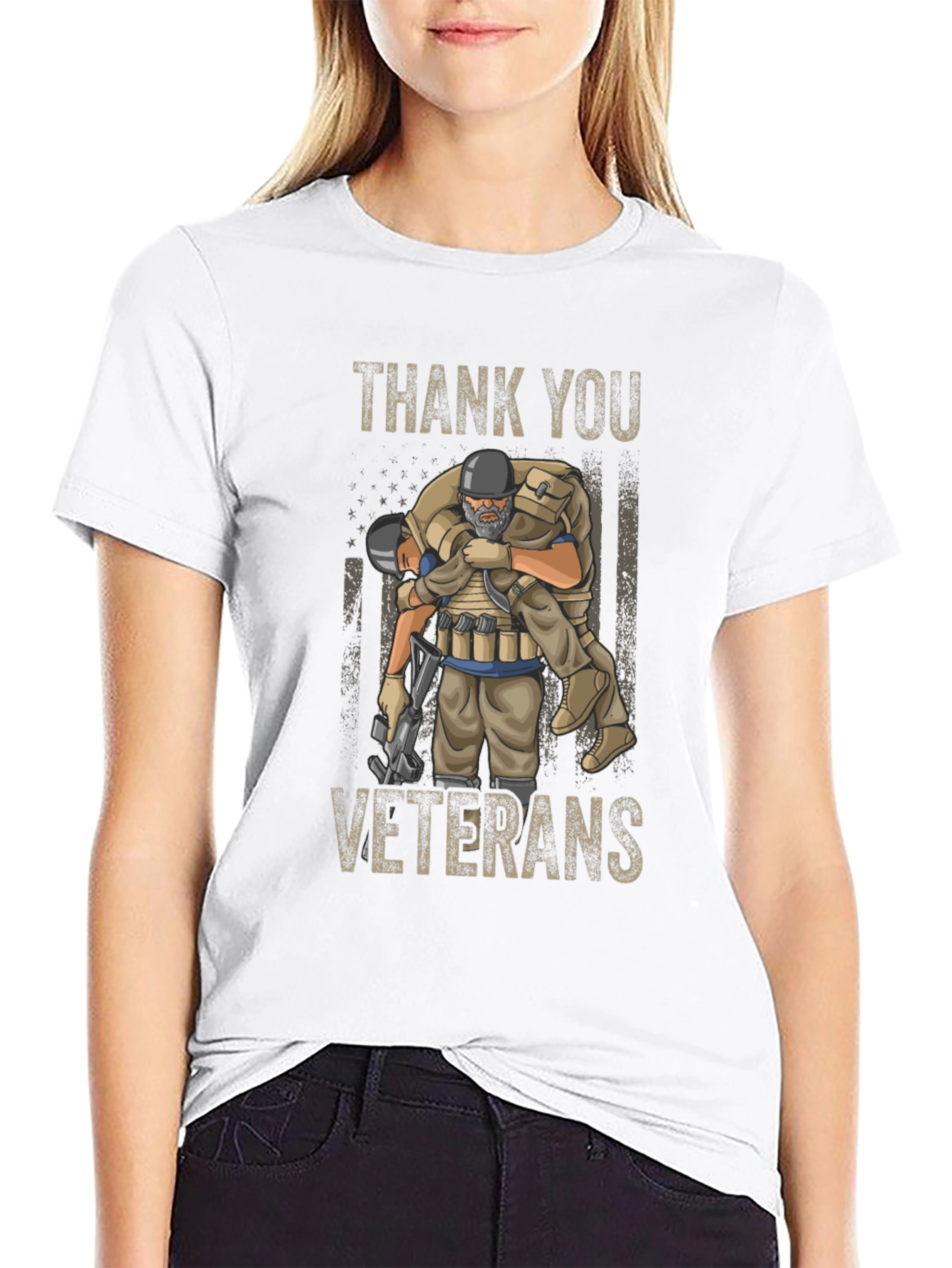 Thank You Veterans Graphic T-Shirt
