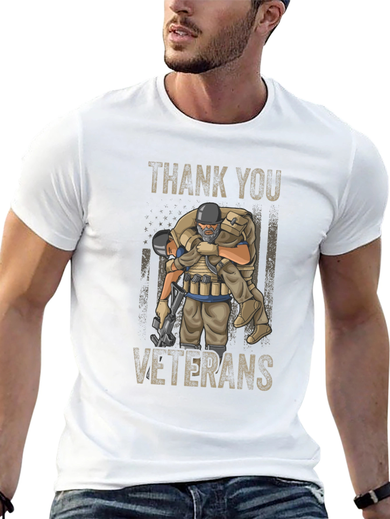 Thank You Veterans Graphic T-Shirt