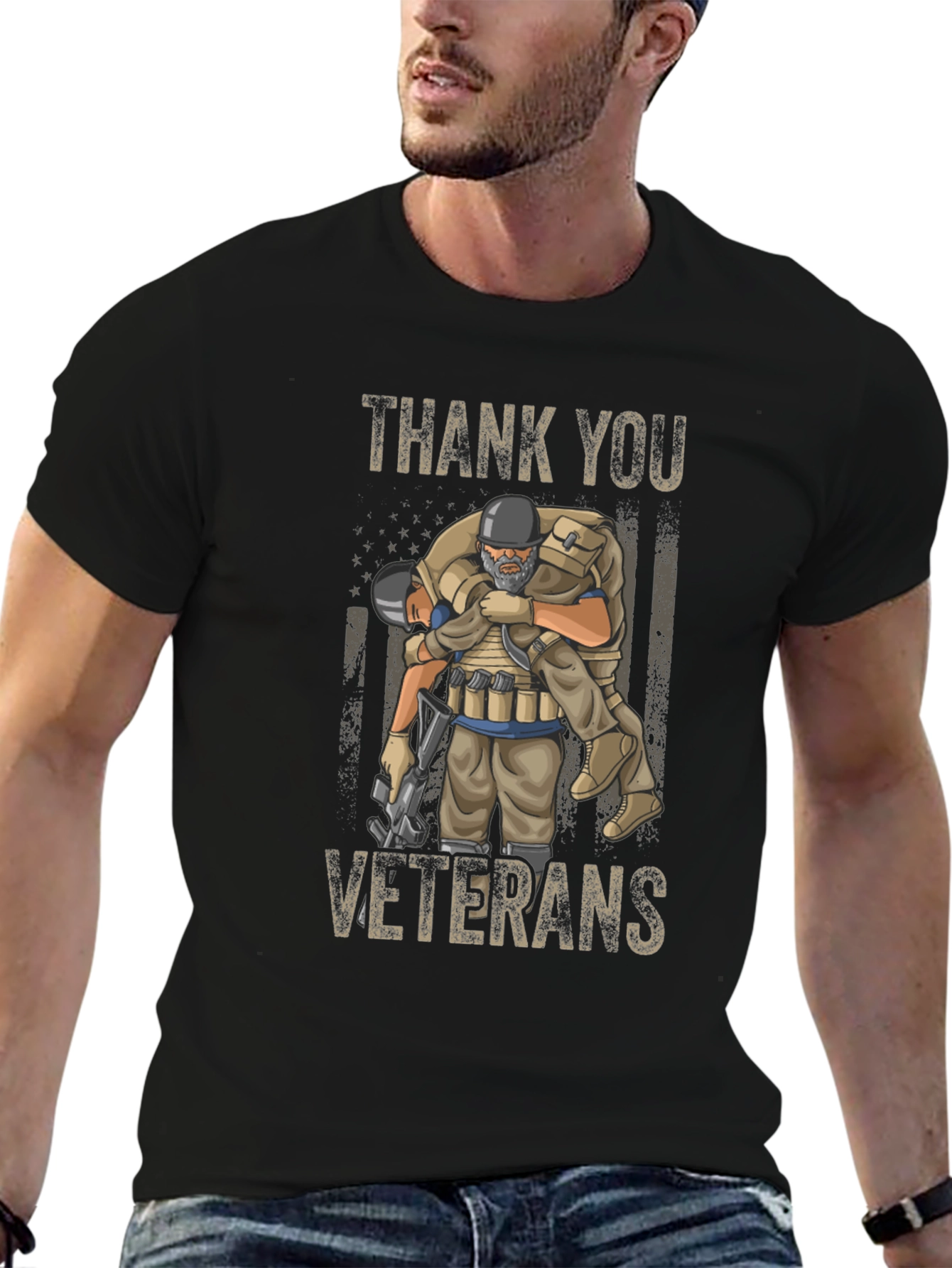 Thank You Veterans Graphic T-Shirt