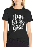 I Run on Ketones and Grace Black T-Shirt