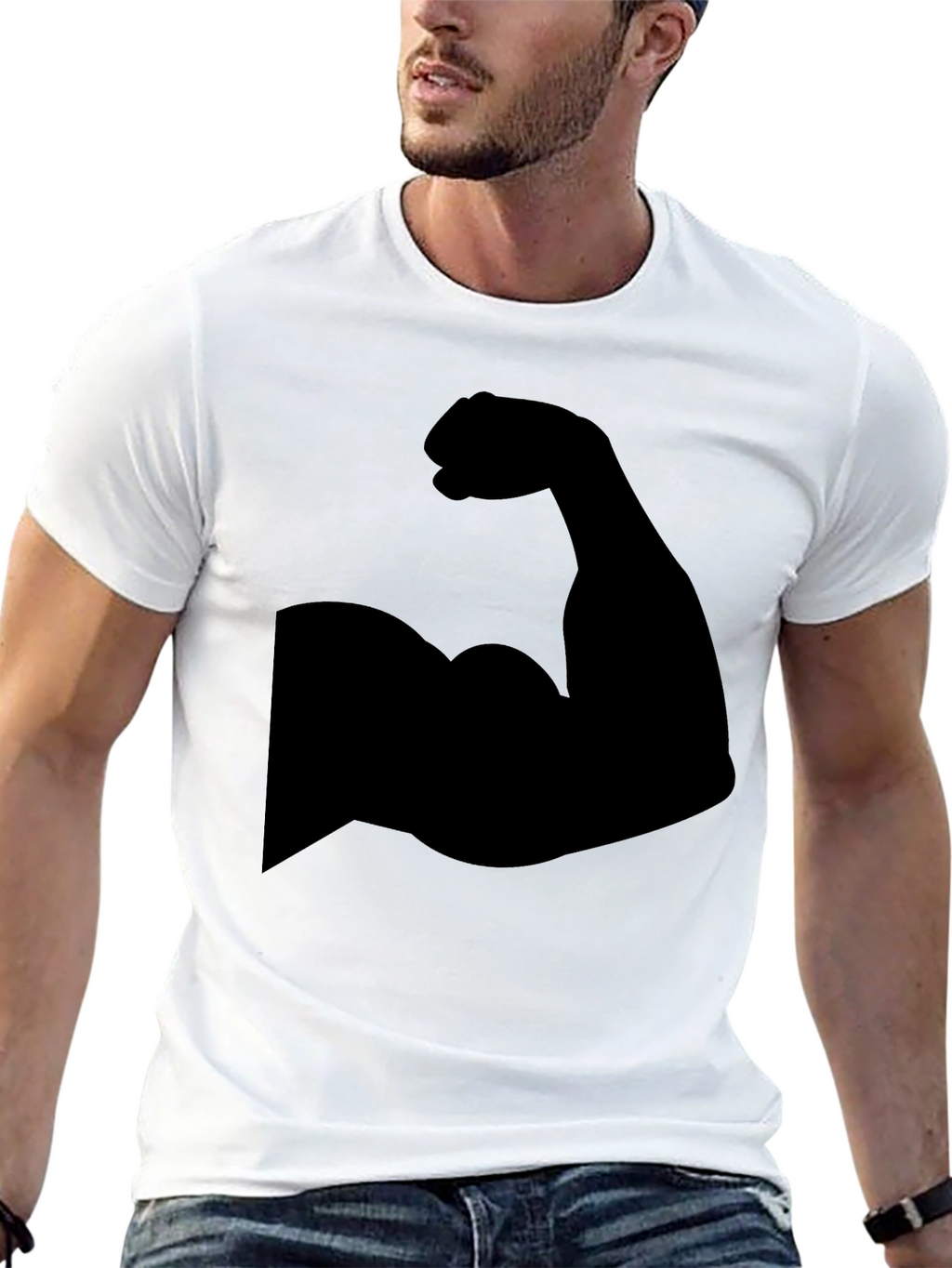 Muscle Graphic Black T-Shirt