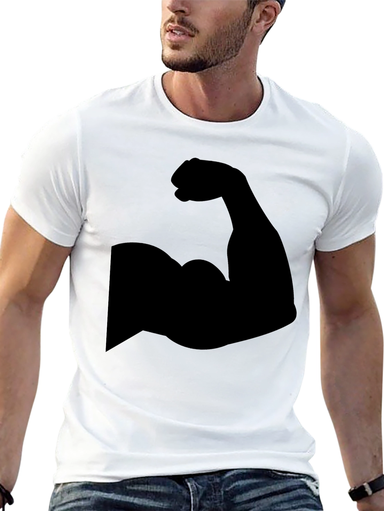 Muscle Graphic Black T-Shirt