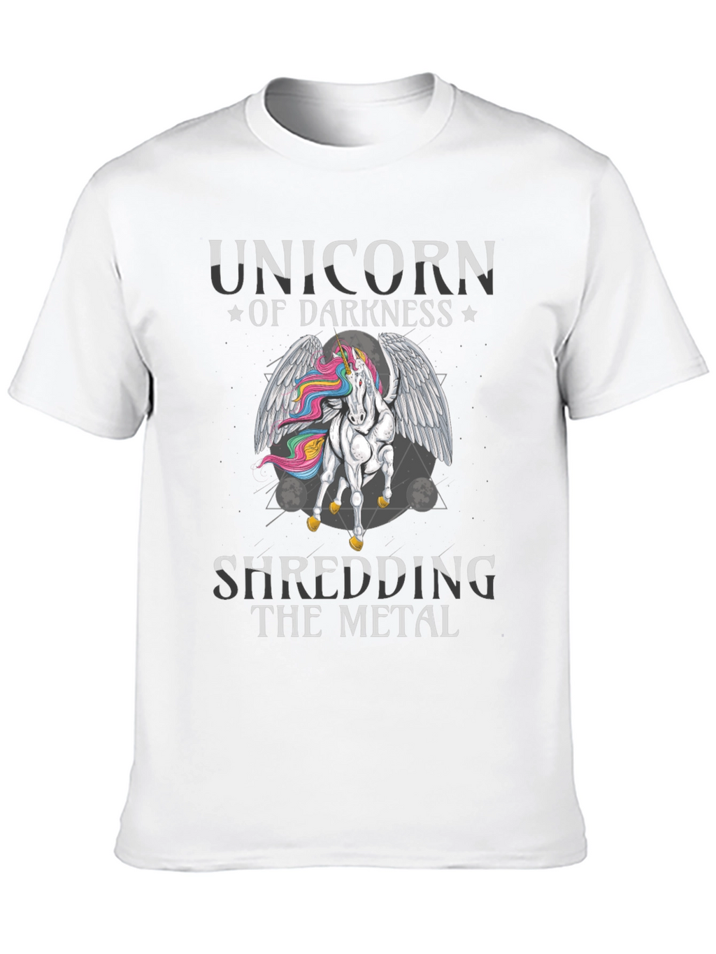 Unicorn of Darkness Shredding Metal T-Shirt