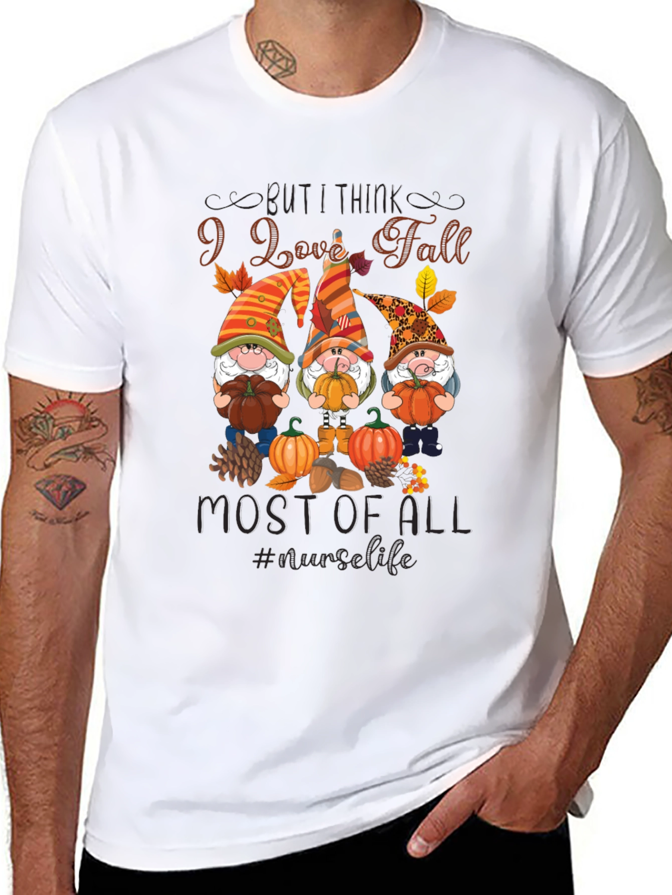 I Love Fall Gnomes T-Shirt - Nurse Life