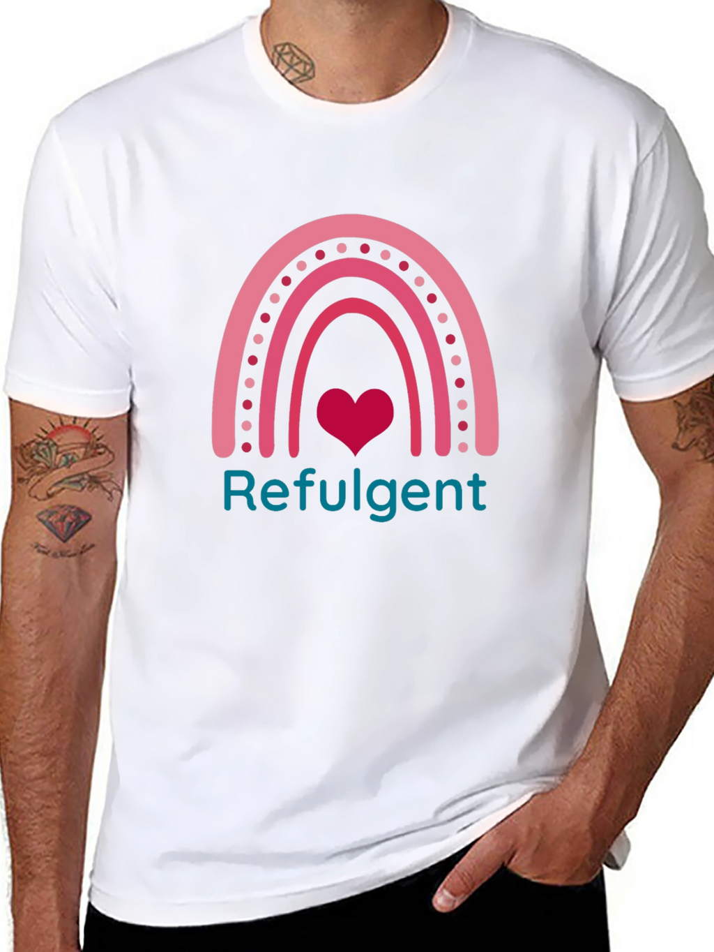 Refulgent Rainbow Heart Graphic Tee