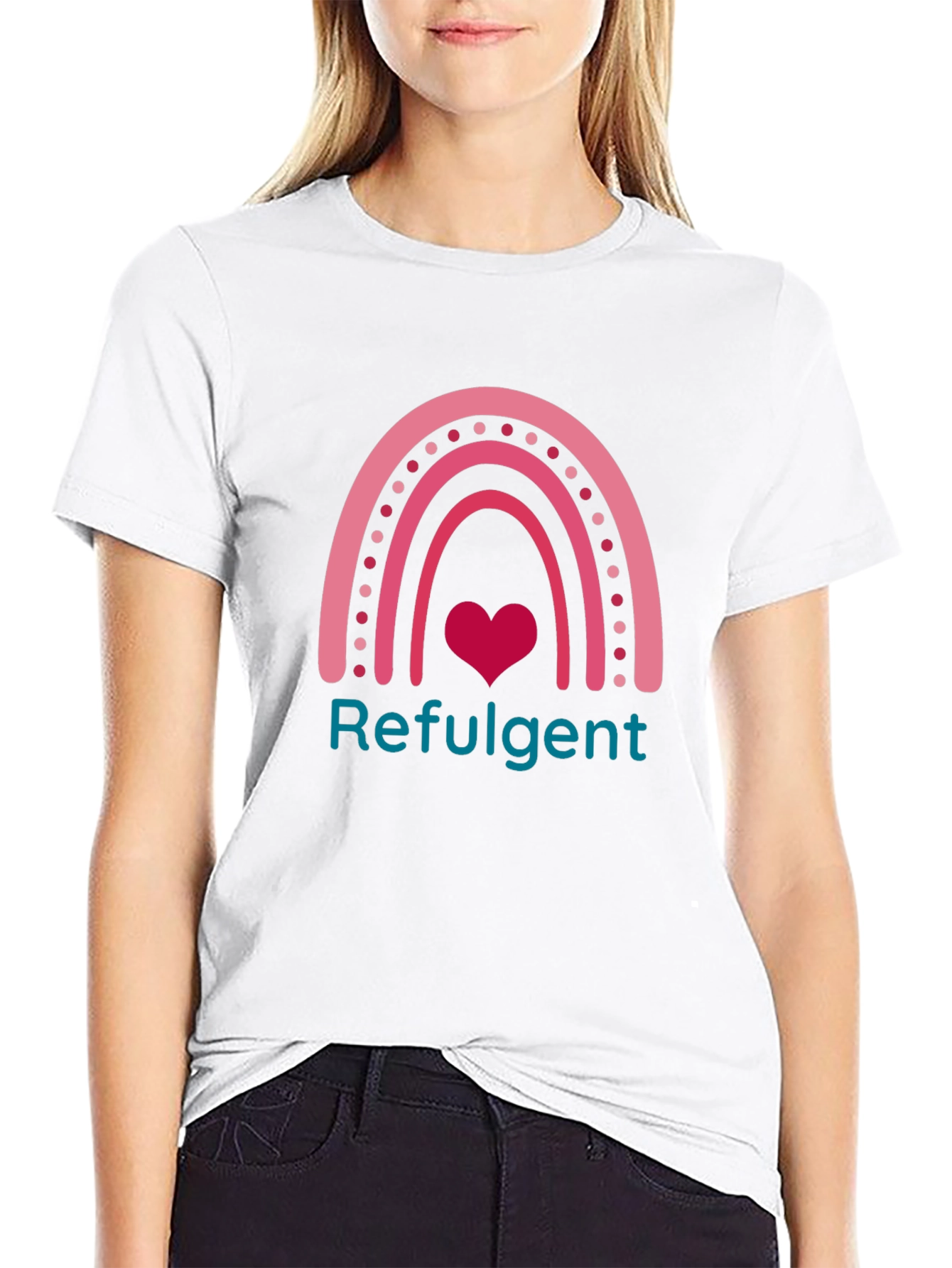 Refulgent Rainbow Heart Graphic Tee