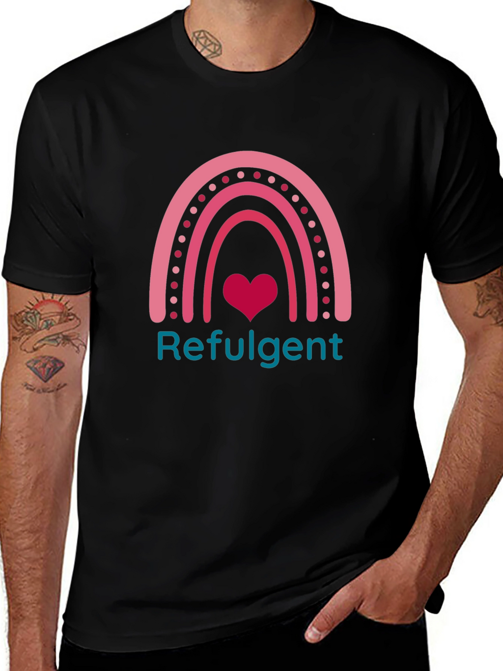 Refulgent Rainbow Heart Graphic Tee