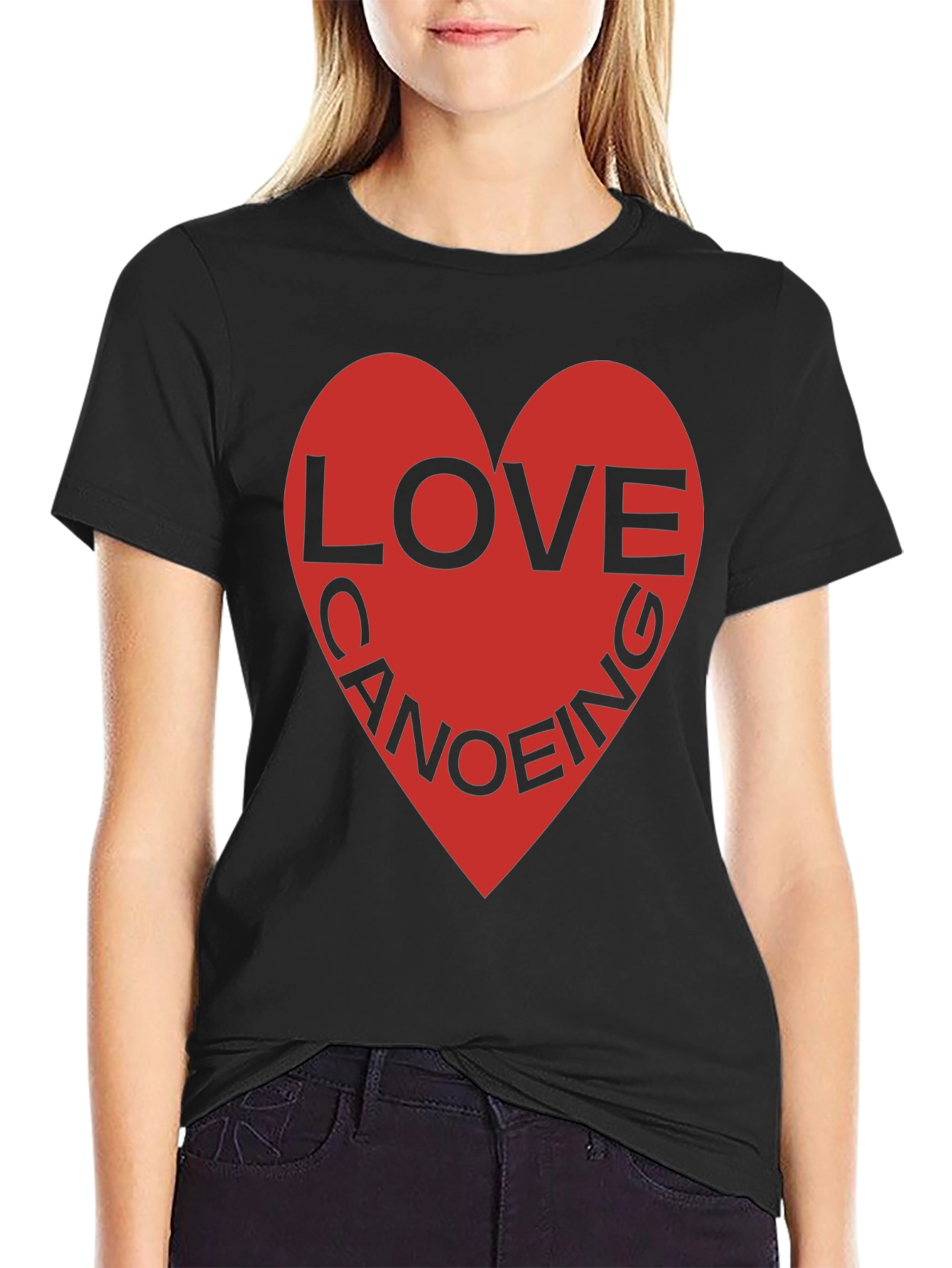 Love Canoeing Black T-Shirt