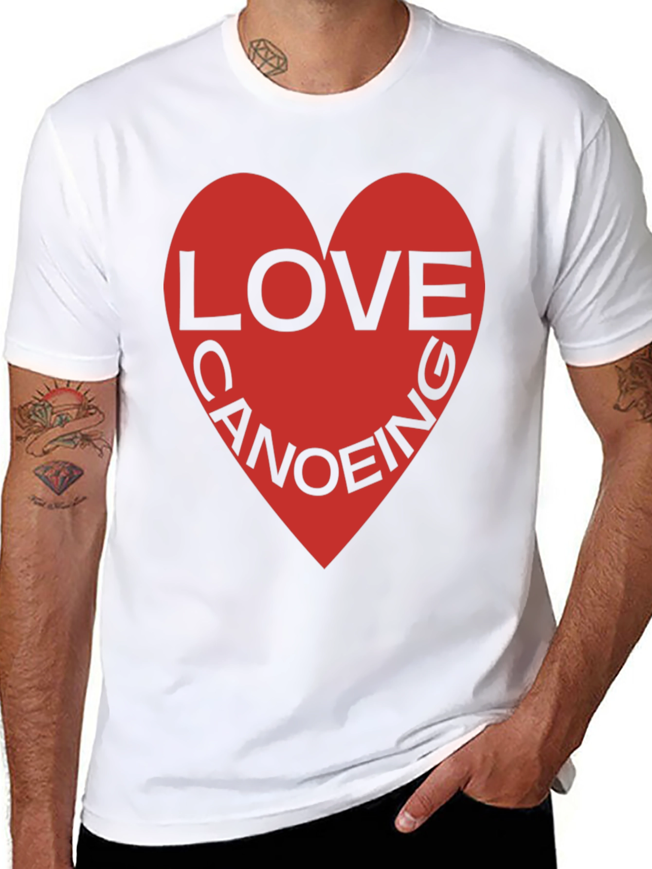 Love Canoeing Black T-Shirt