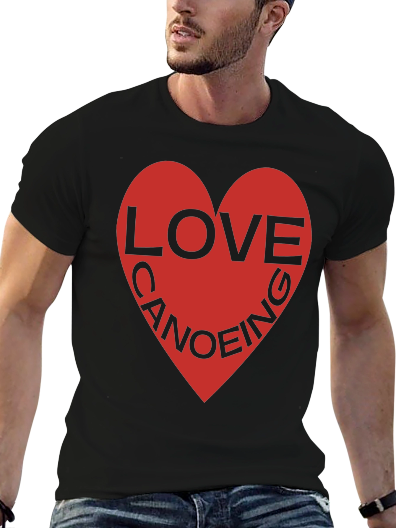 Love Canoeing Black T-Shirt