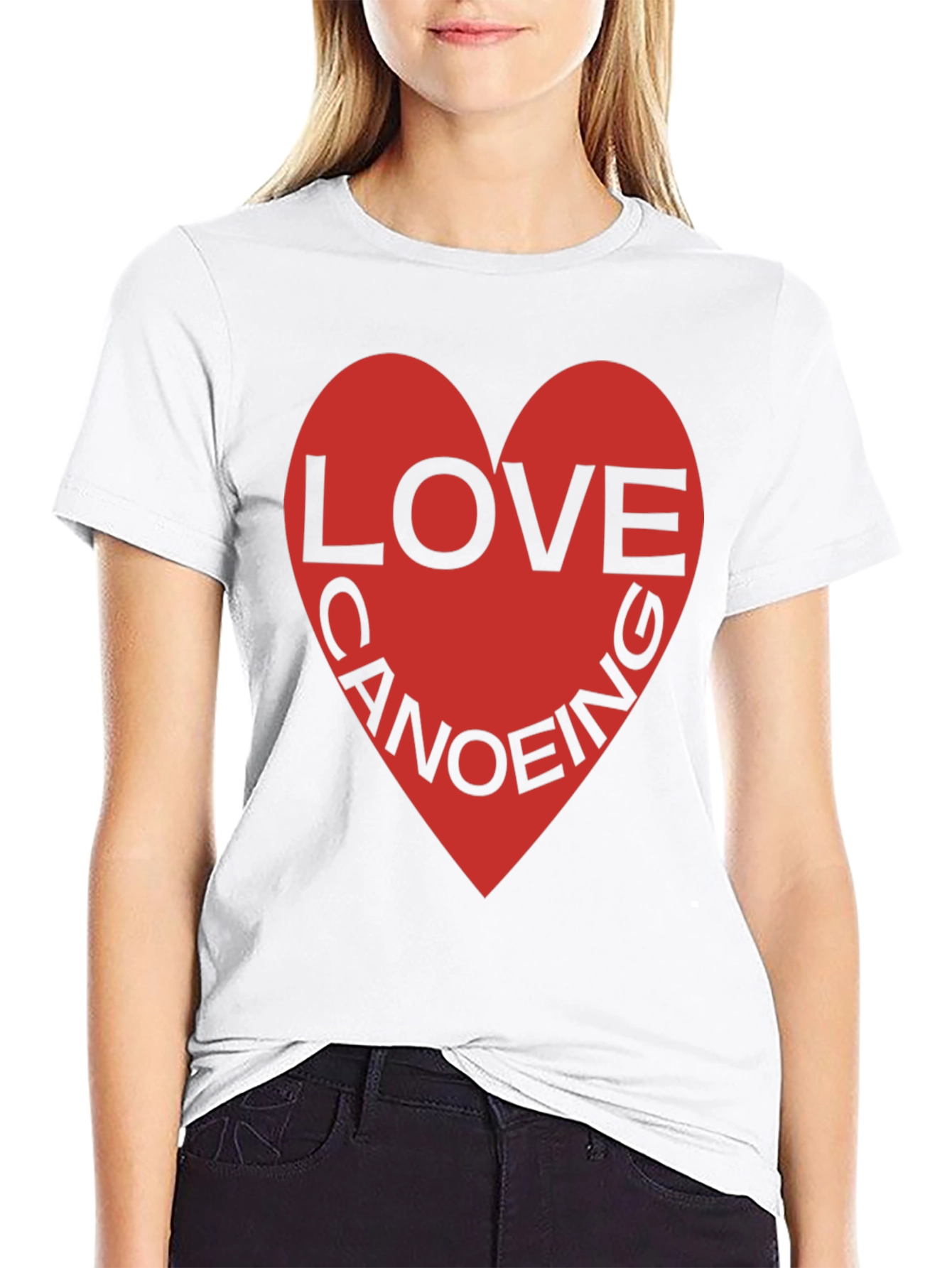 Love Canoeing Black T-Shirt